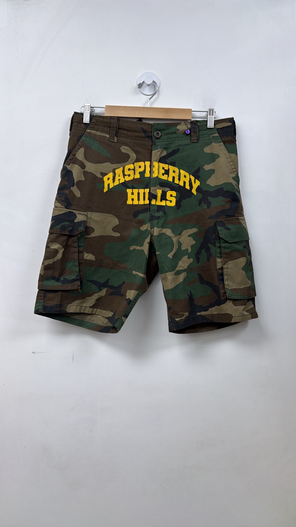 GV Gallery Raspberry Hills Camo Yellow Shorts