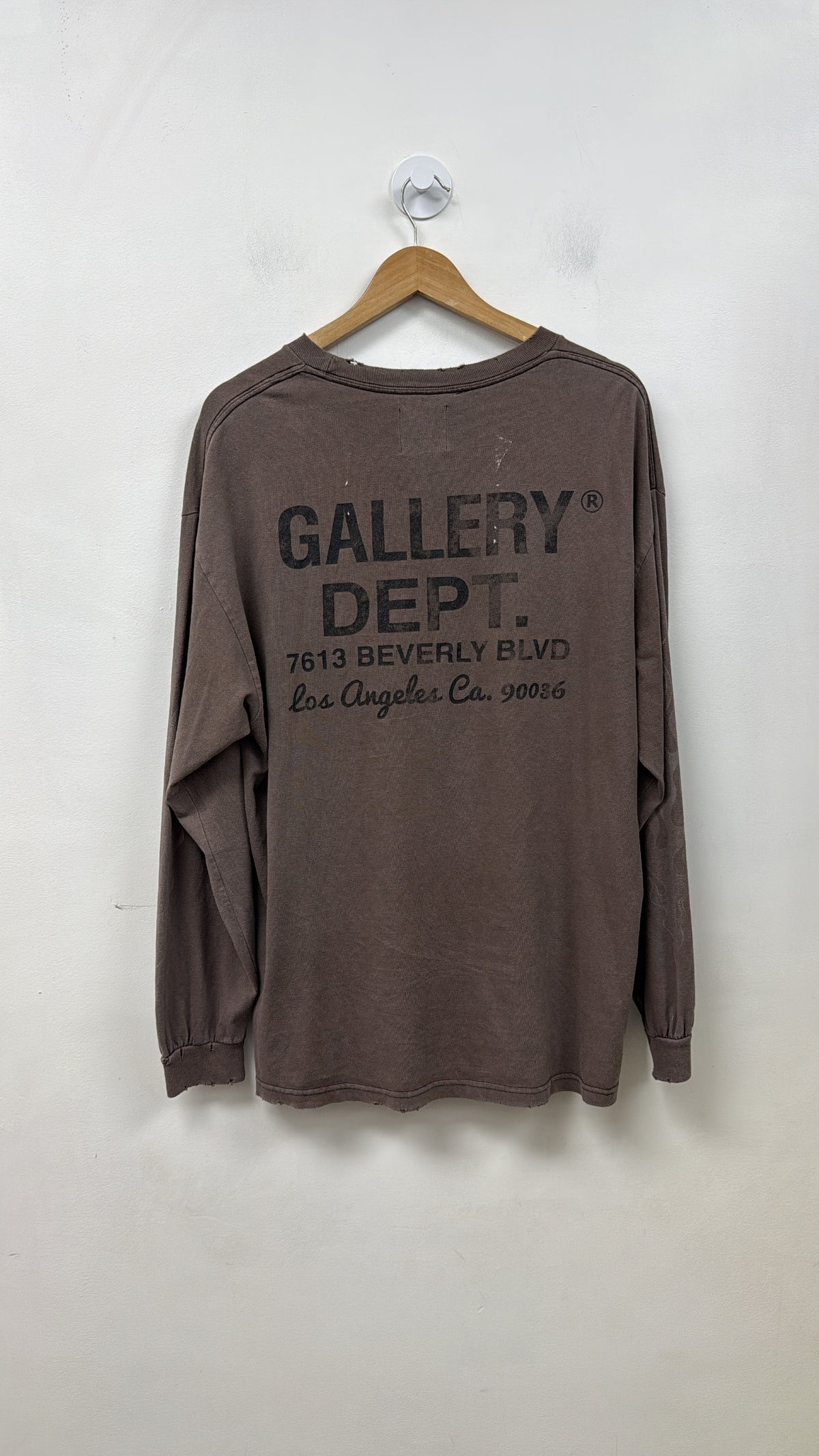 Gallery Dept Brown Logo Paint Splatter LS Tee