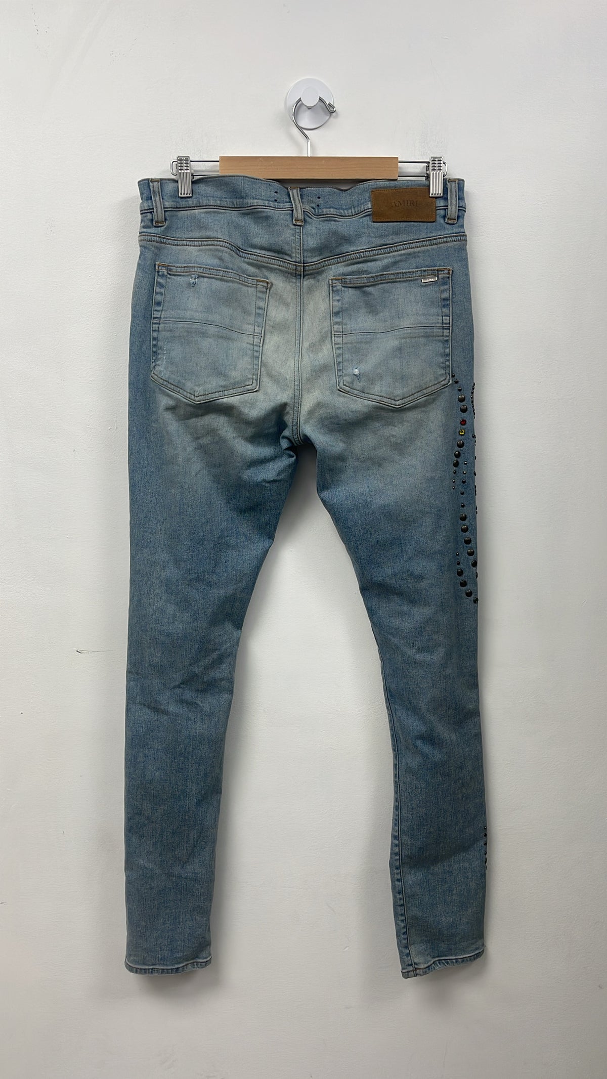 Amiri Vintage Wash Gem Studded jeans