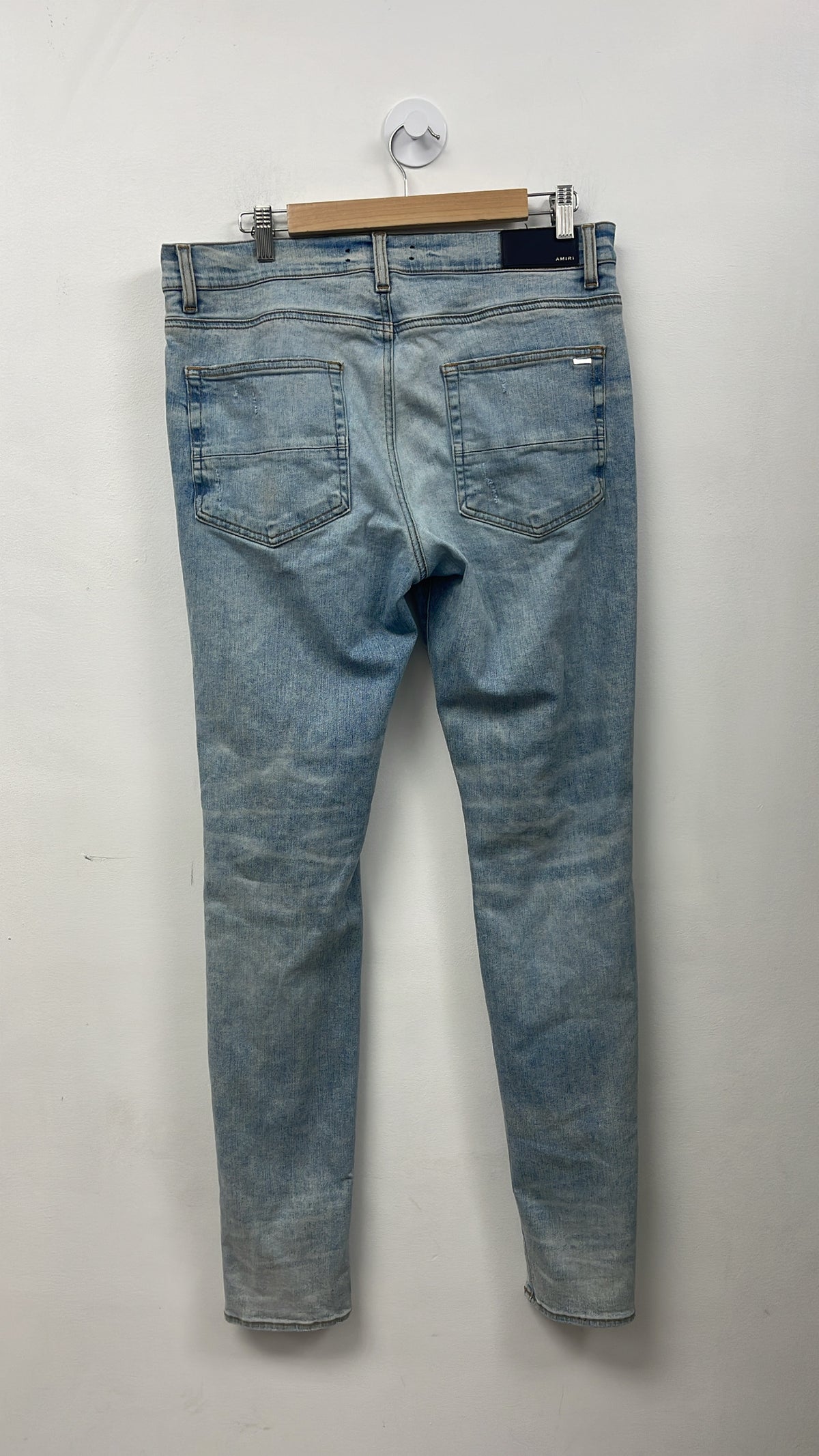Amiri Stone Wash Knee Ripped Jeans