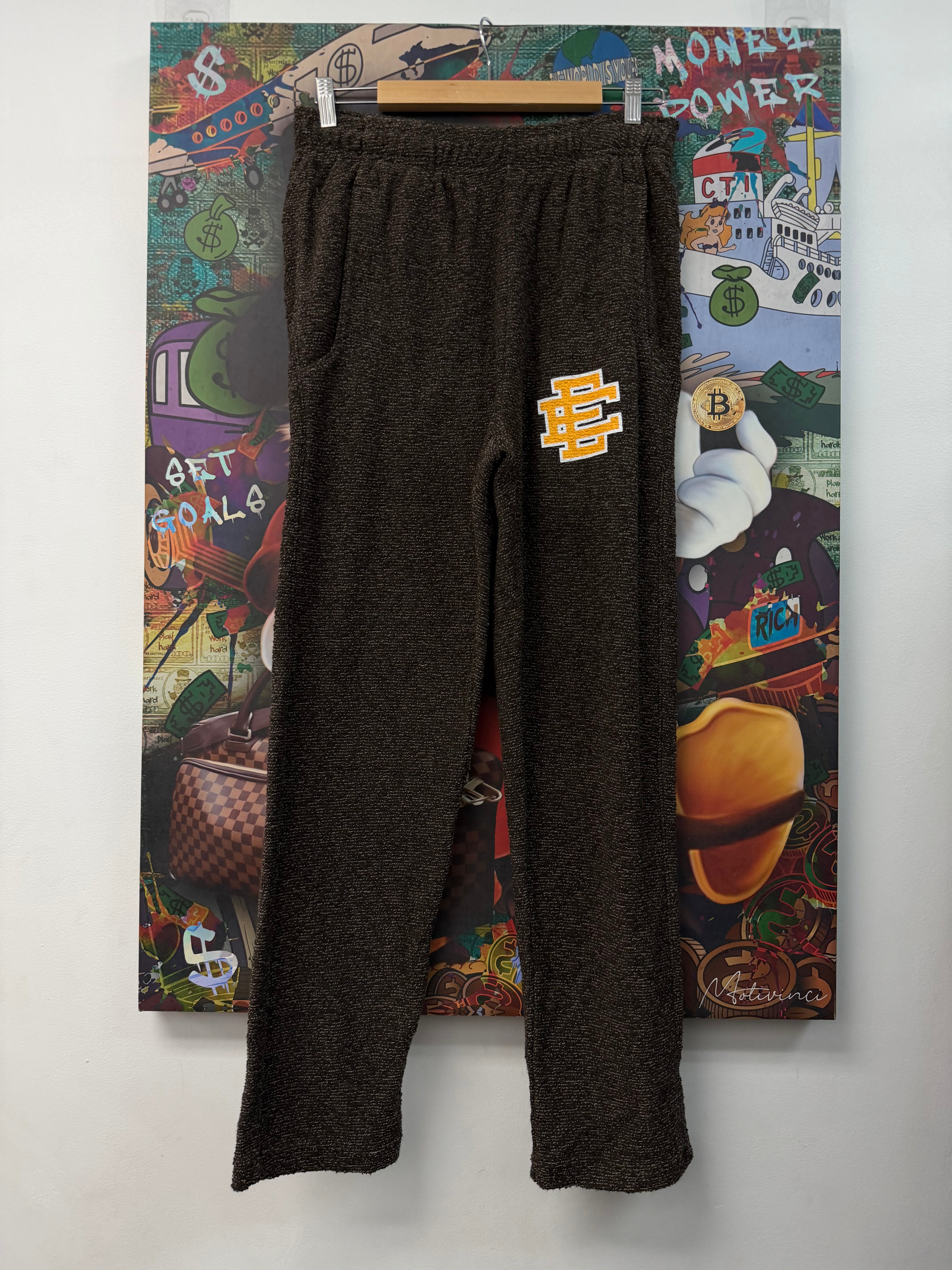 Eric Emanuel Brown Yellow Boucle Sweats