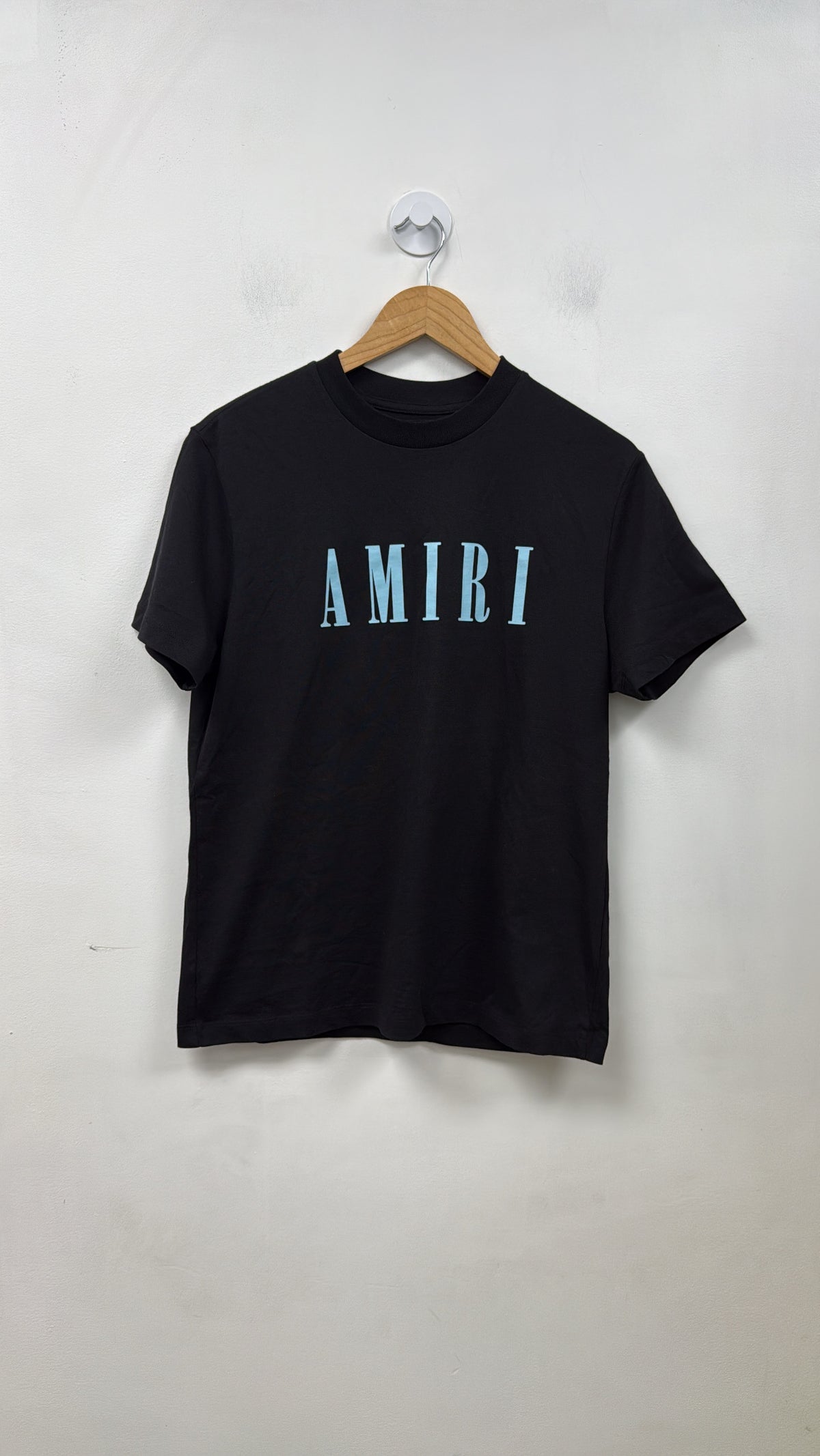 Amiri Black Baby Blue Core Logo Tee