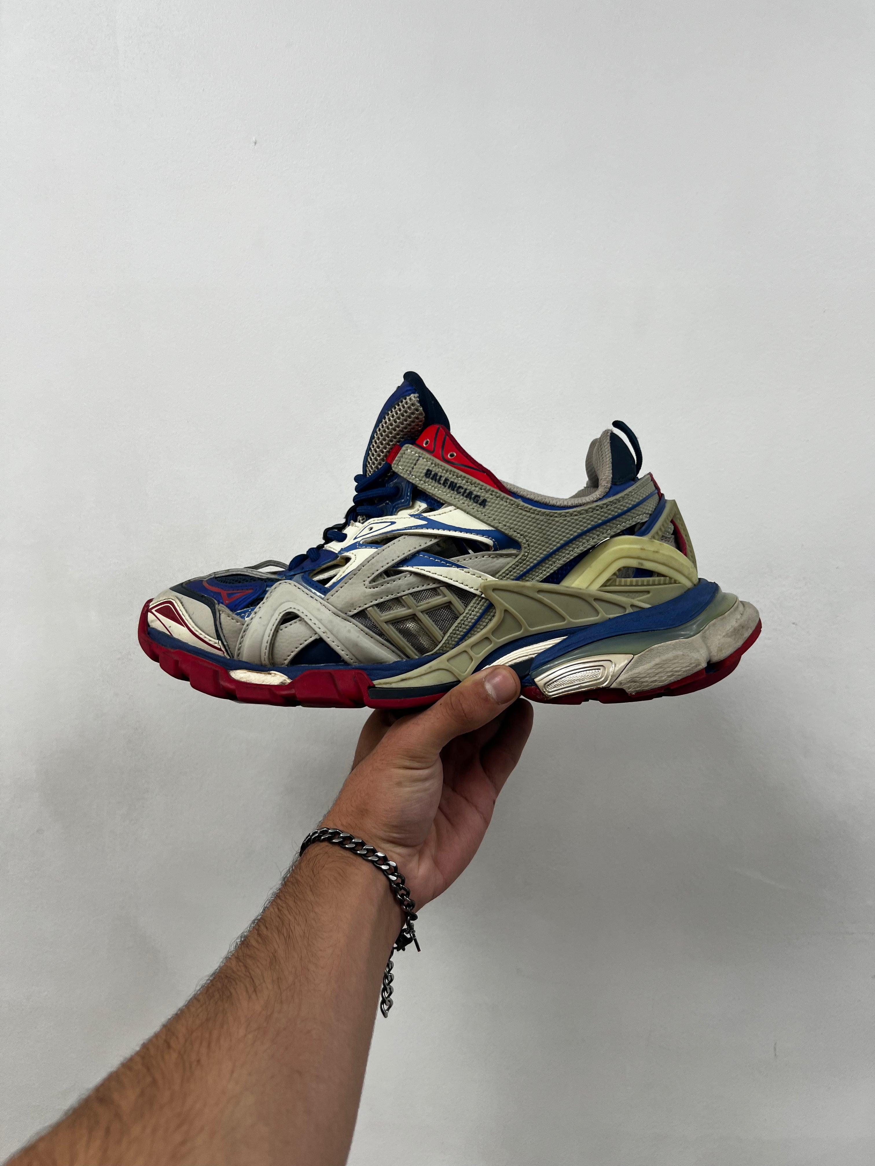 Balenciaga Blue Red Track 2 Sneakers