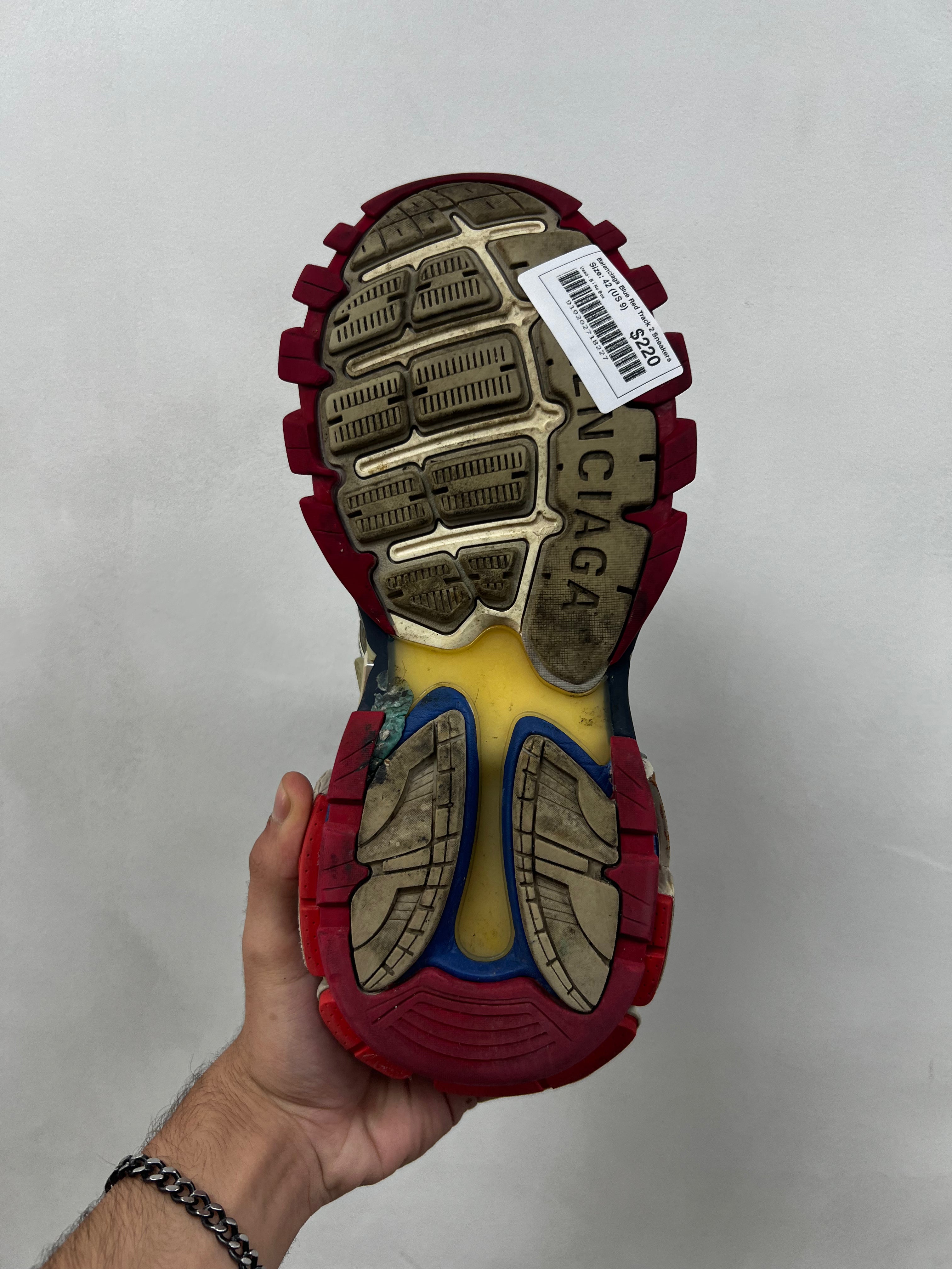 Balenciaga Blue Red Track 2 Sneakers