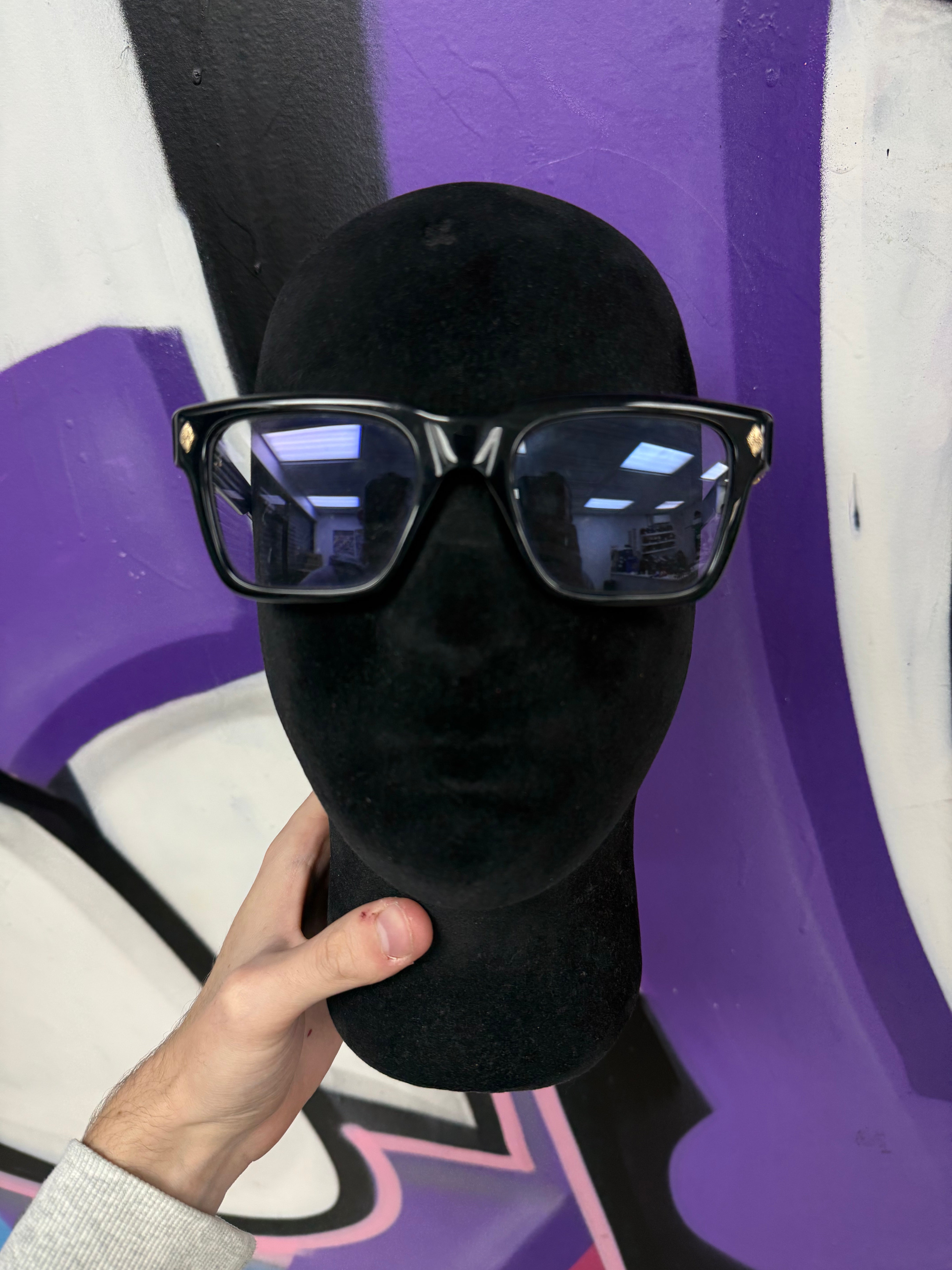 Chrome Hearts Black Halllalamanass Glasses