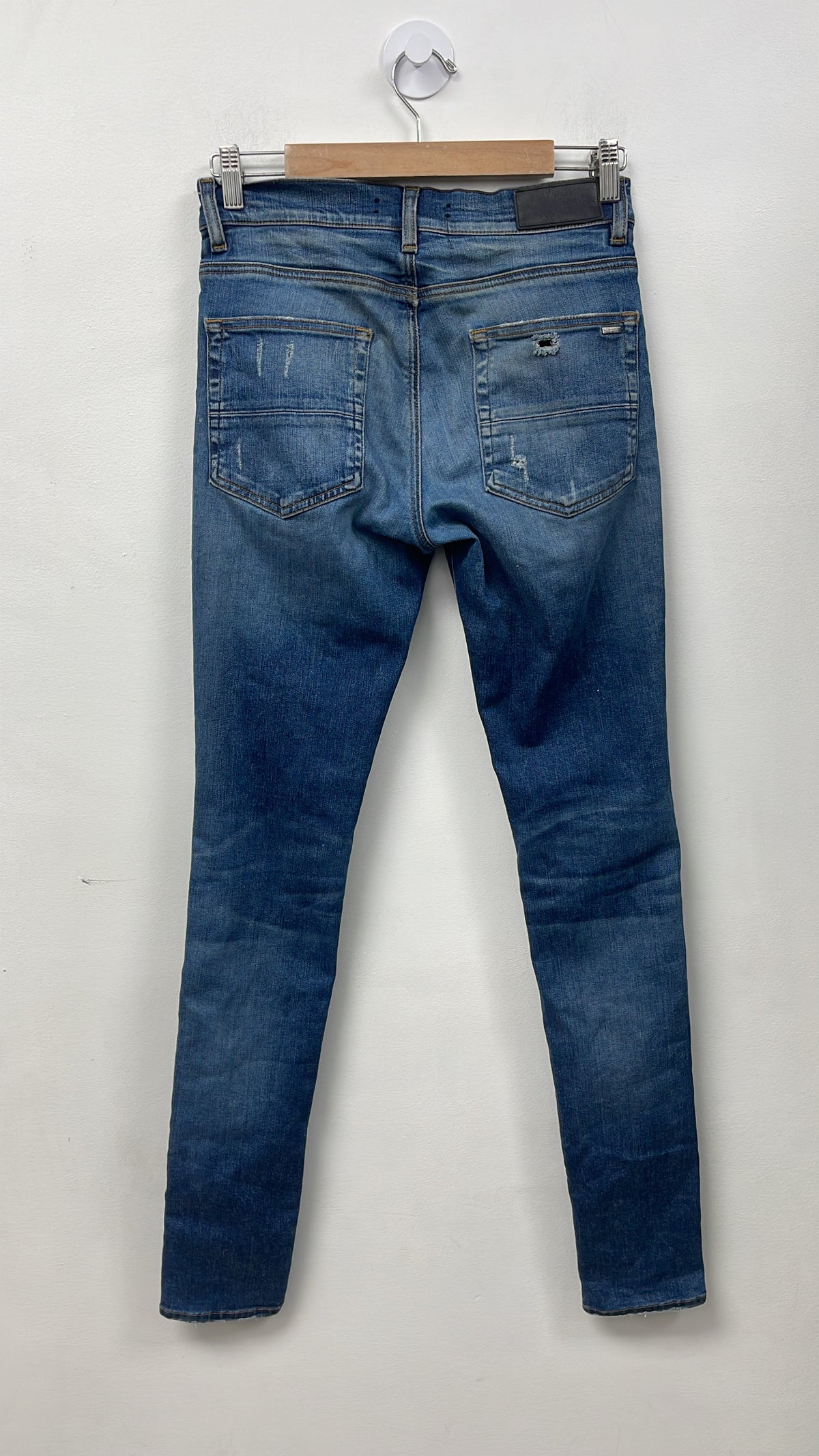 Amiri MX1 Deep Classic Black Velour Patch Jeans