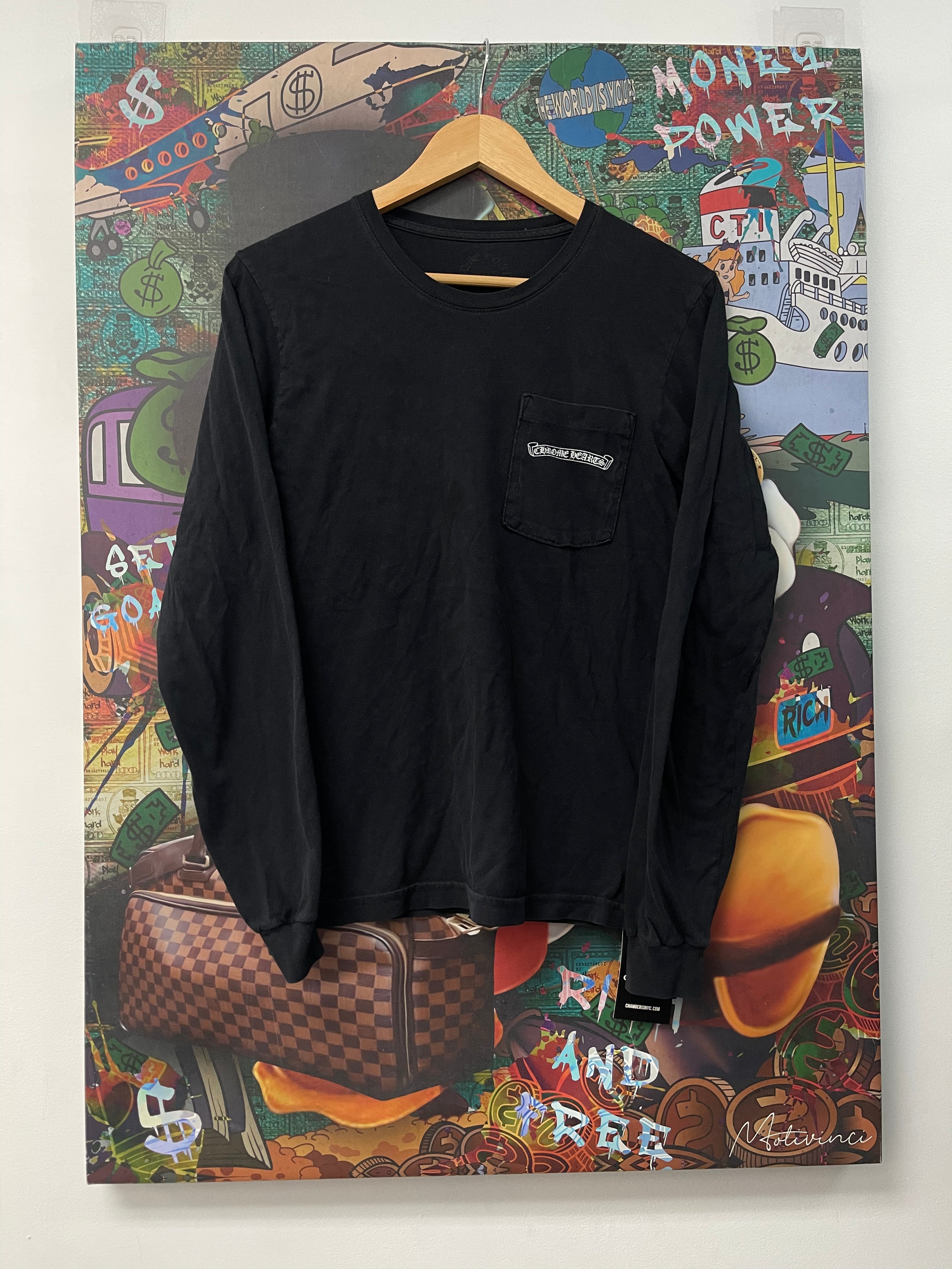 Chrome Hearts Black Shoulder Logo Tee