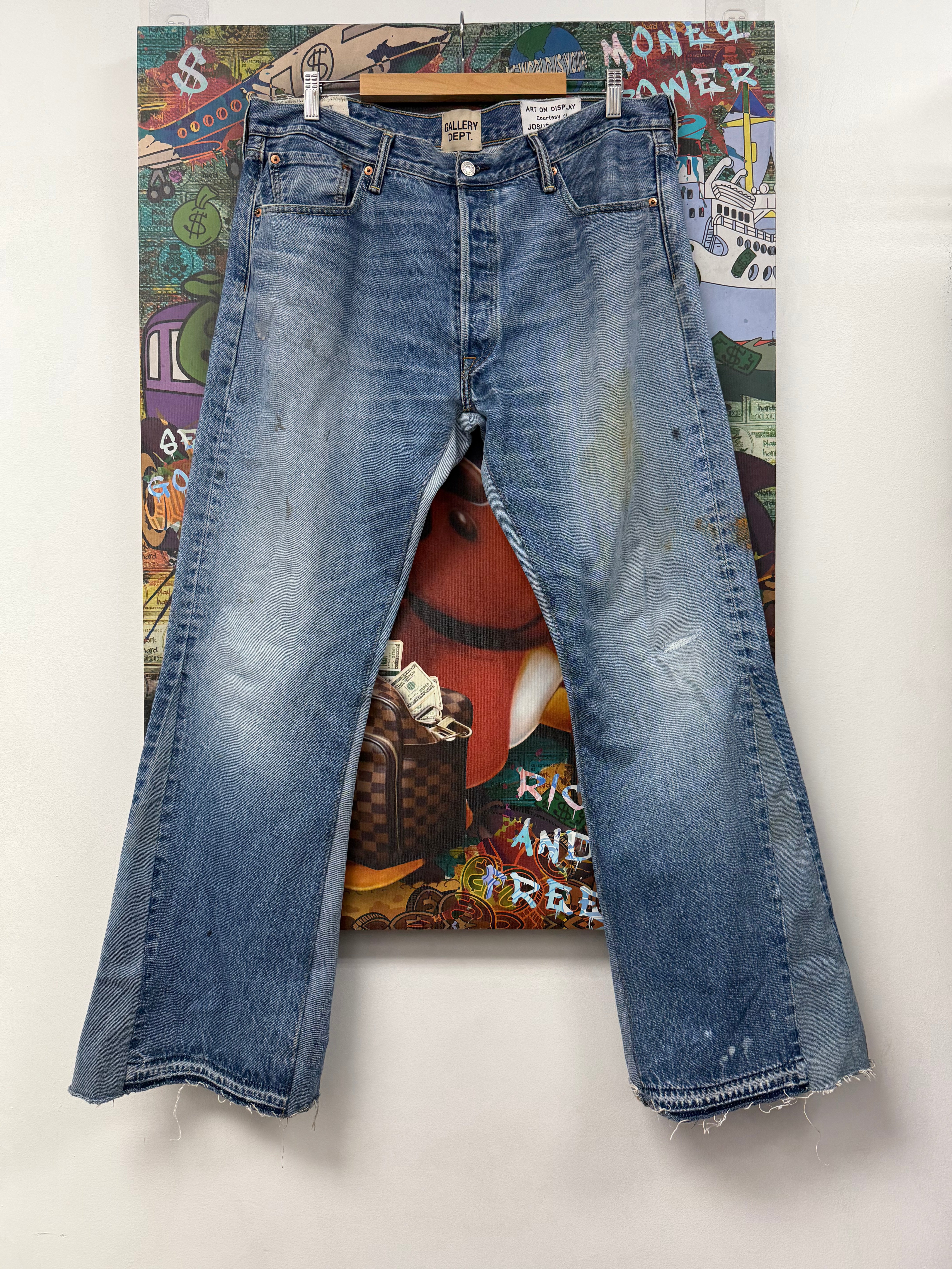 Gallery Dept Flared Paint Splatter Jeans