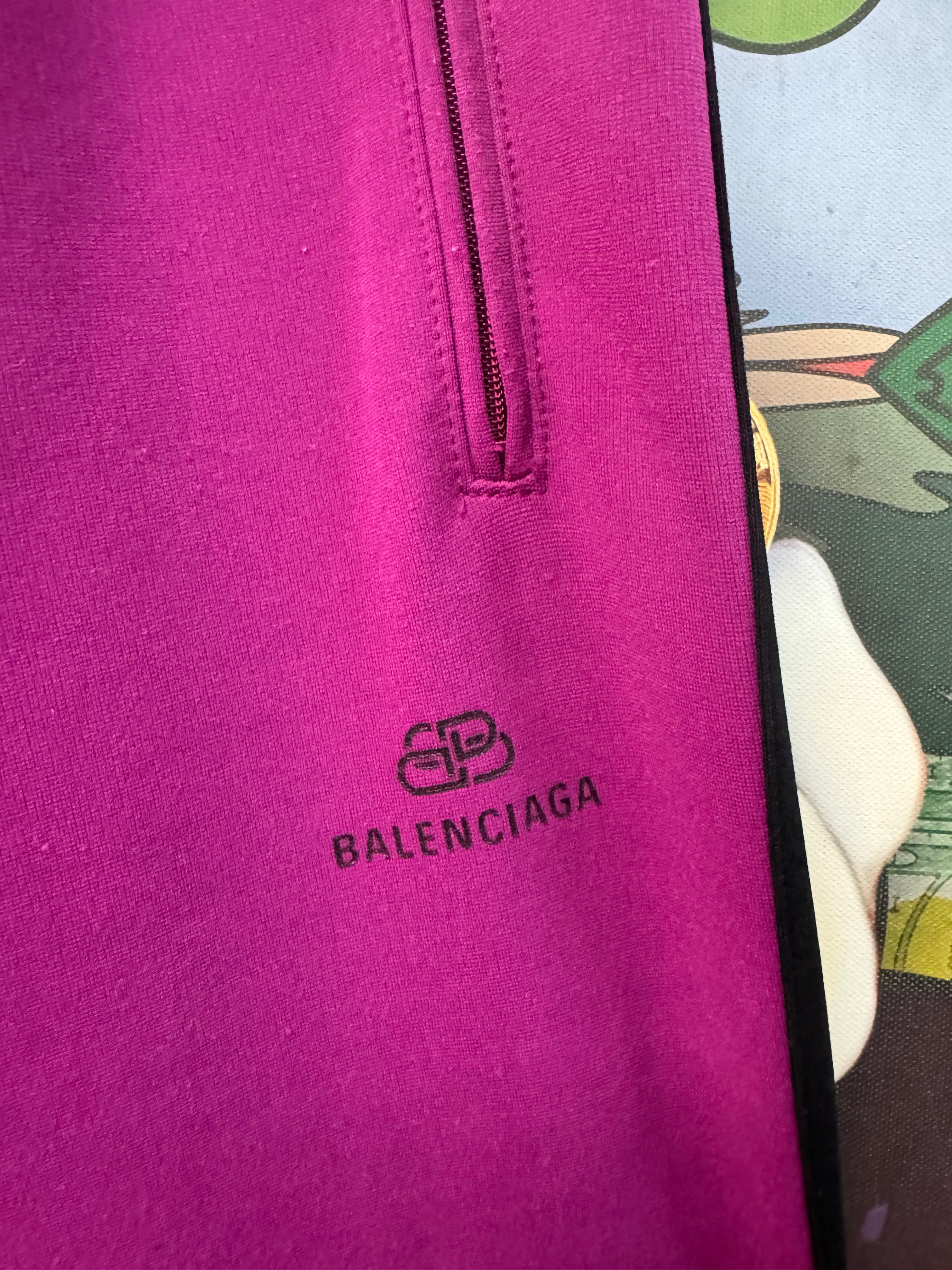 Balenciaga Purple Black BB Logo Track Pants