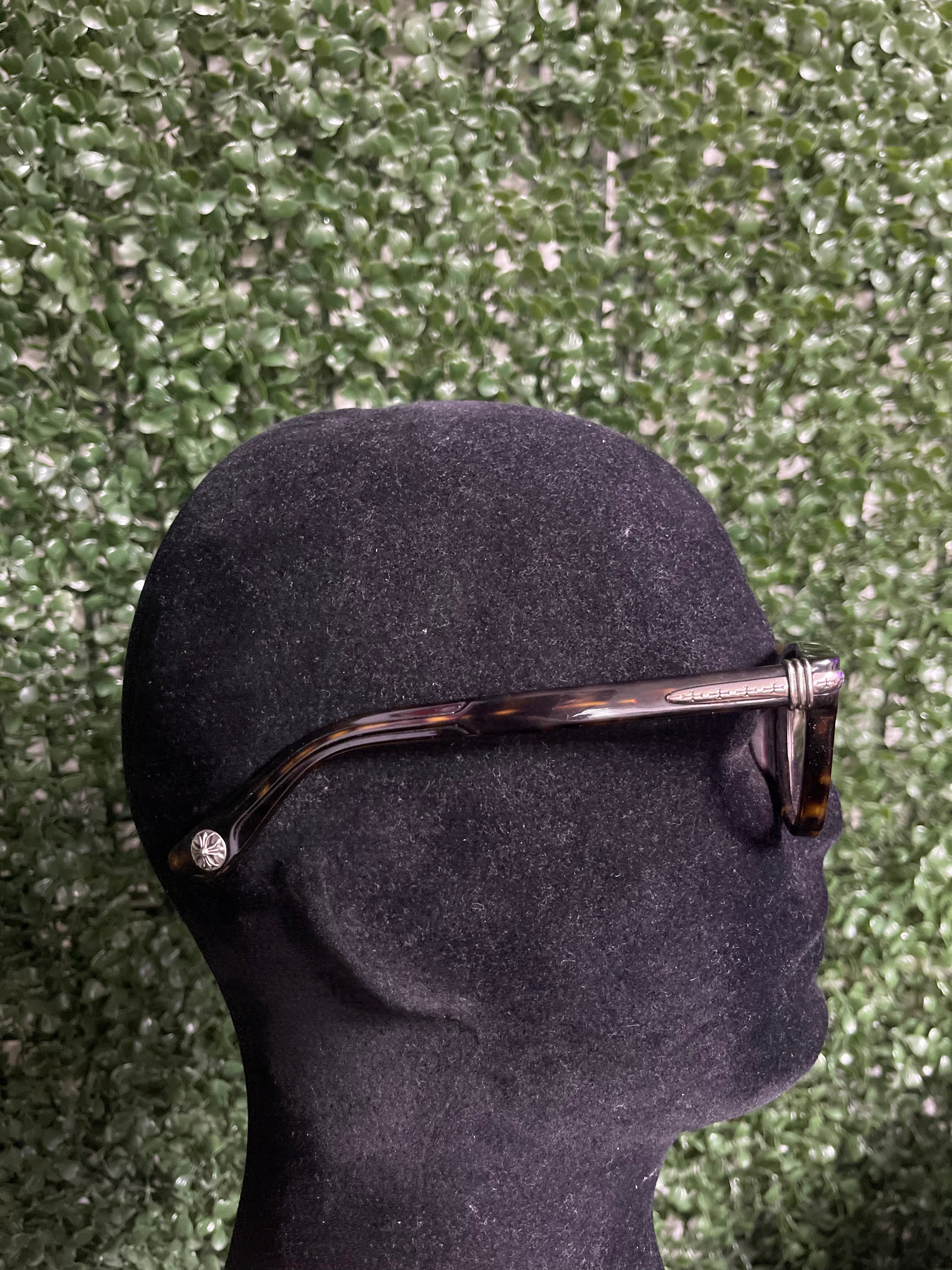 Chrome Hearts Black Brown Dripping Glasses
