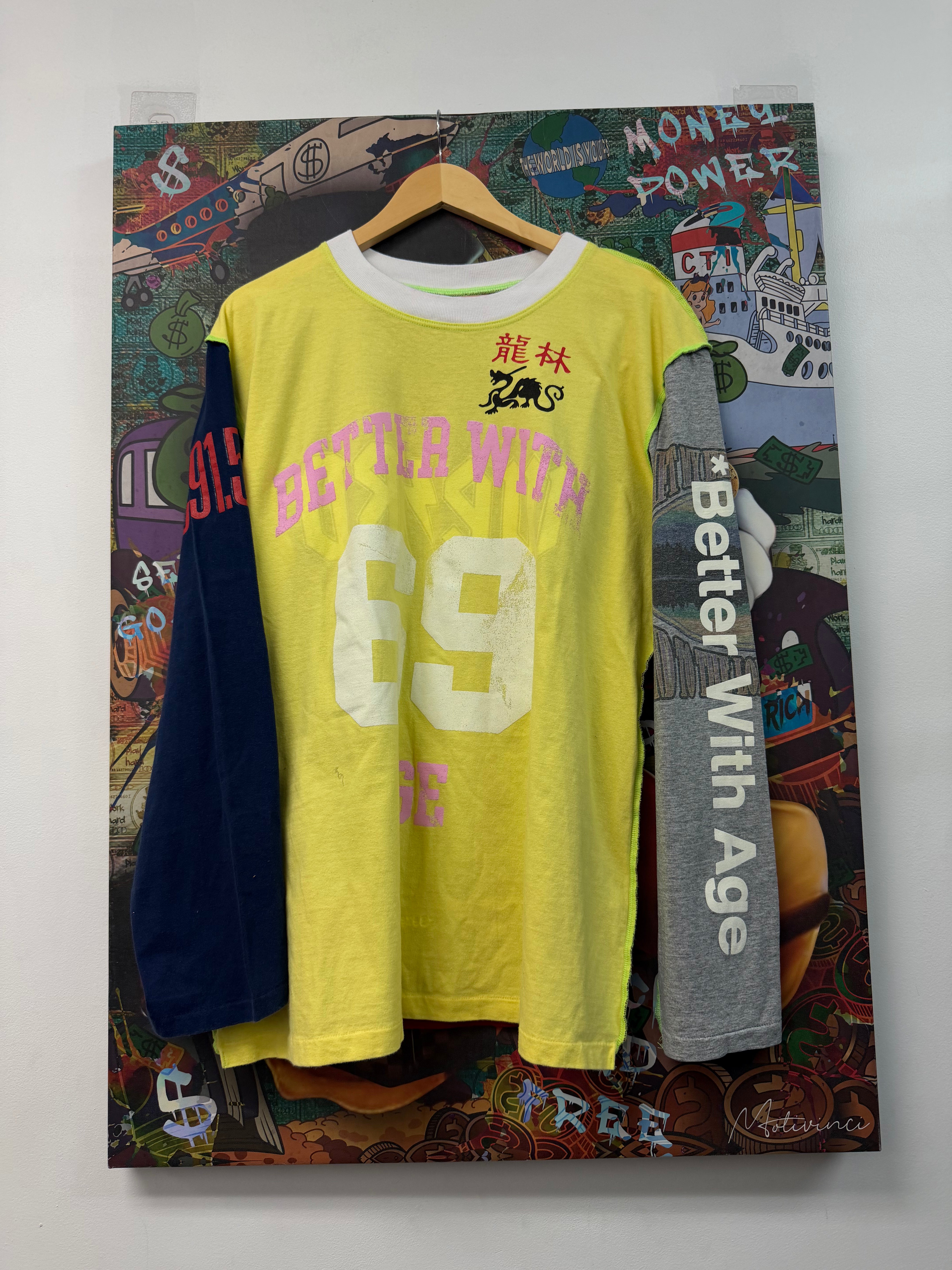 Better With Age Yellow Multi 69 LS Shirt