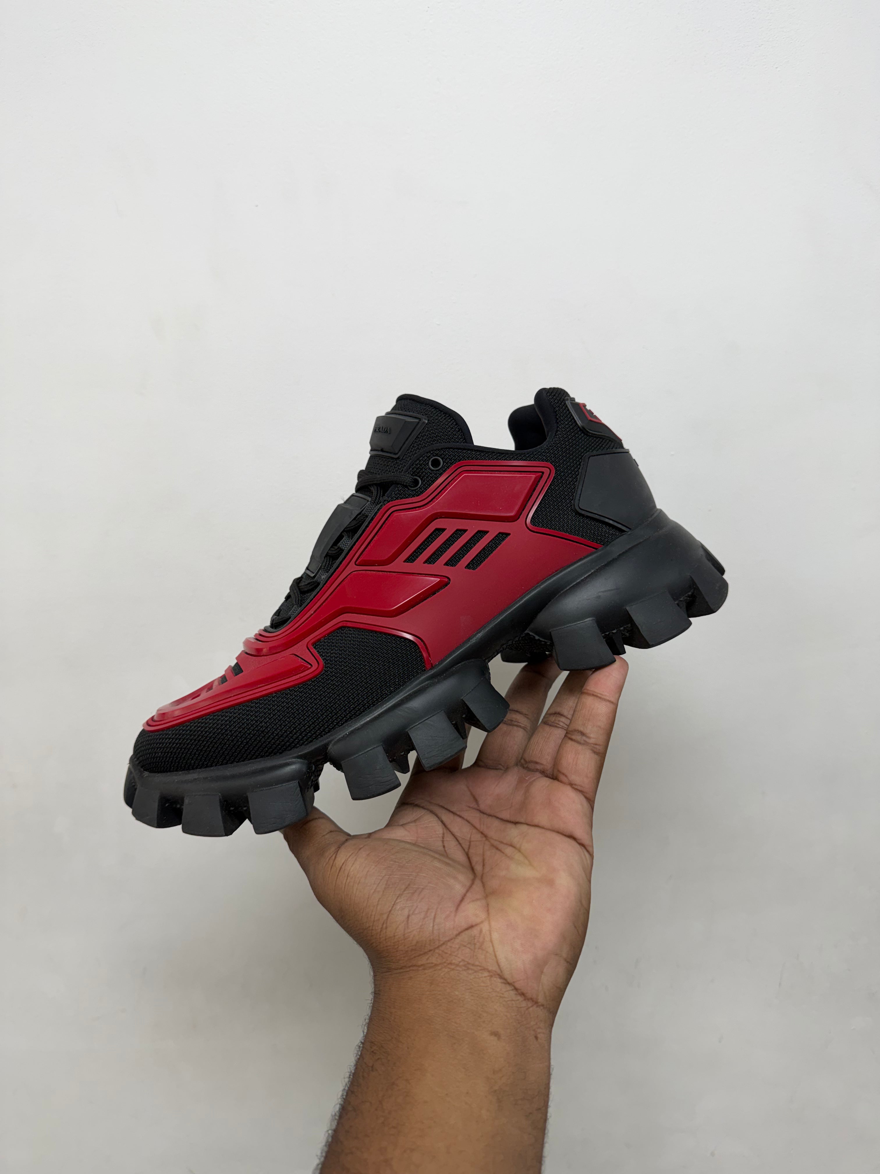Prada Black Red Cloudbust Sneakers