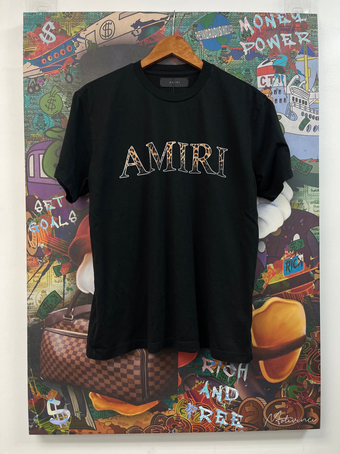 Amiri Cheetah Coro Logo Tee