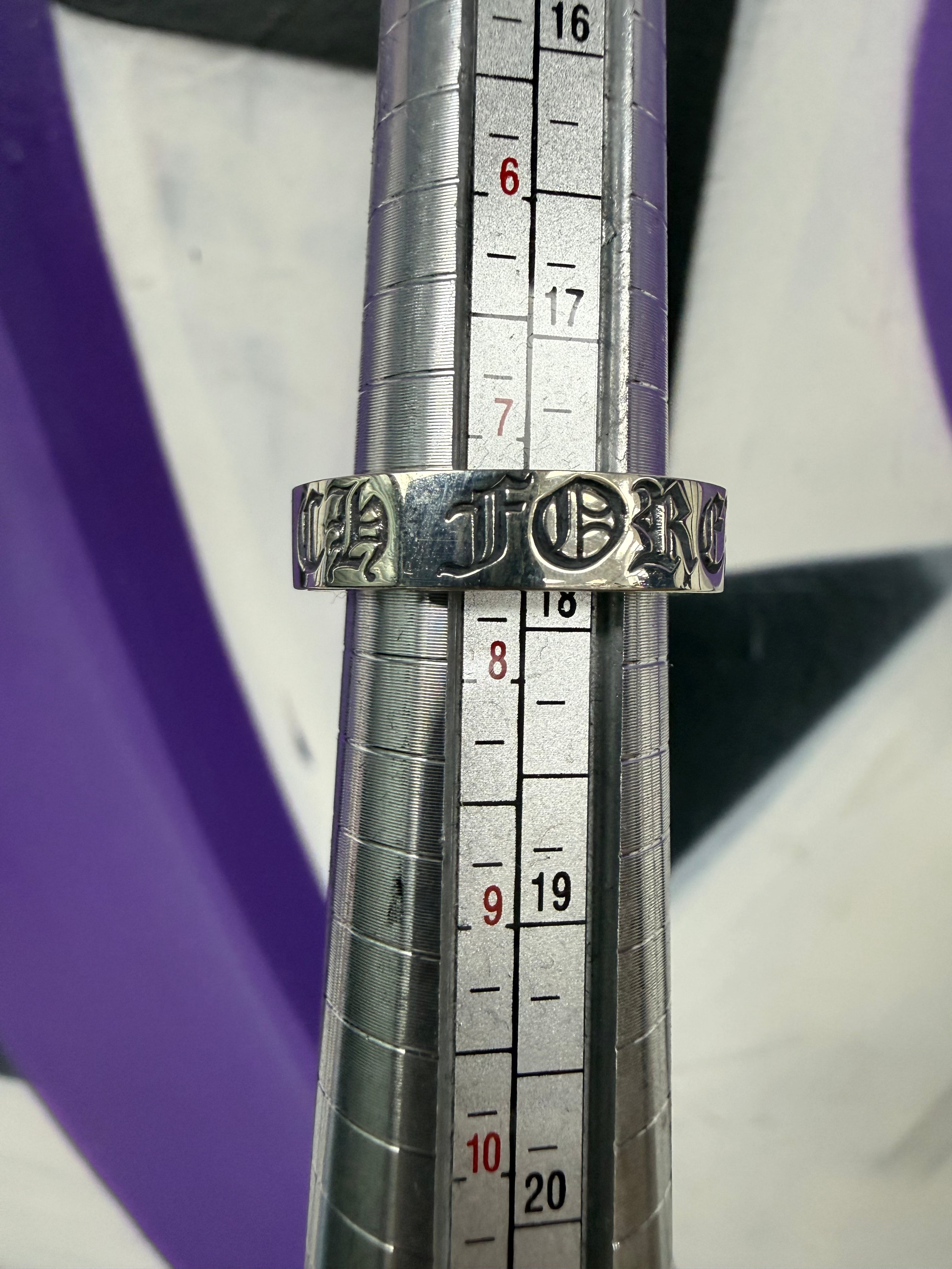 Chrome Hearts .925 Silver CH Forever Ring