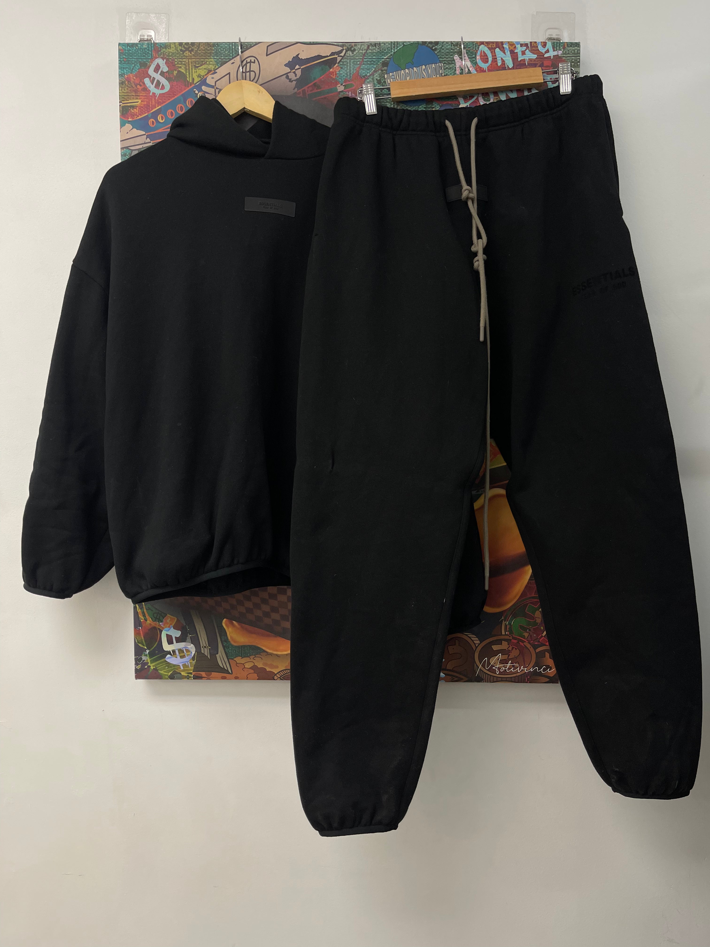 Essentials Jet Black Sweatsuit