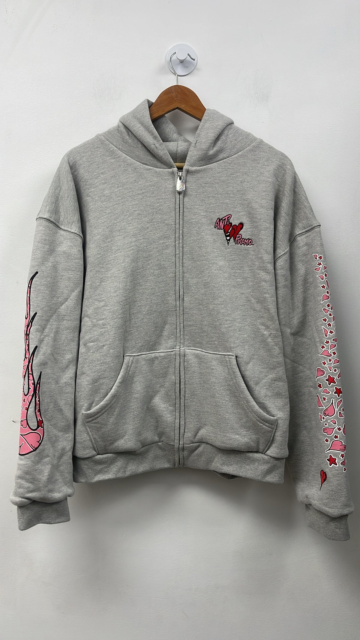 Matty Boy Grey Anti Promo Zip Up Hoodie
