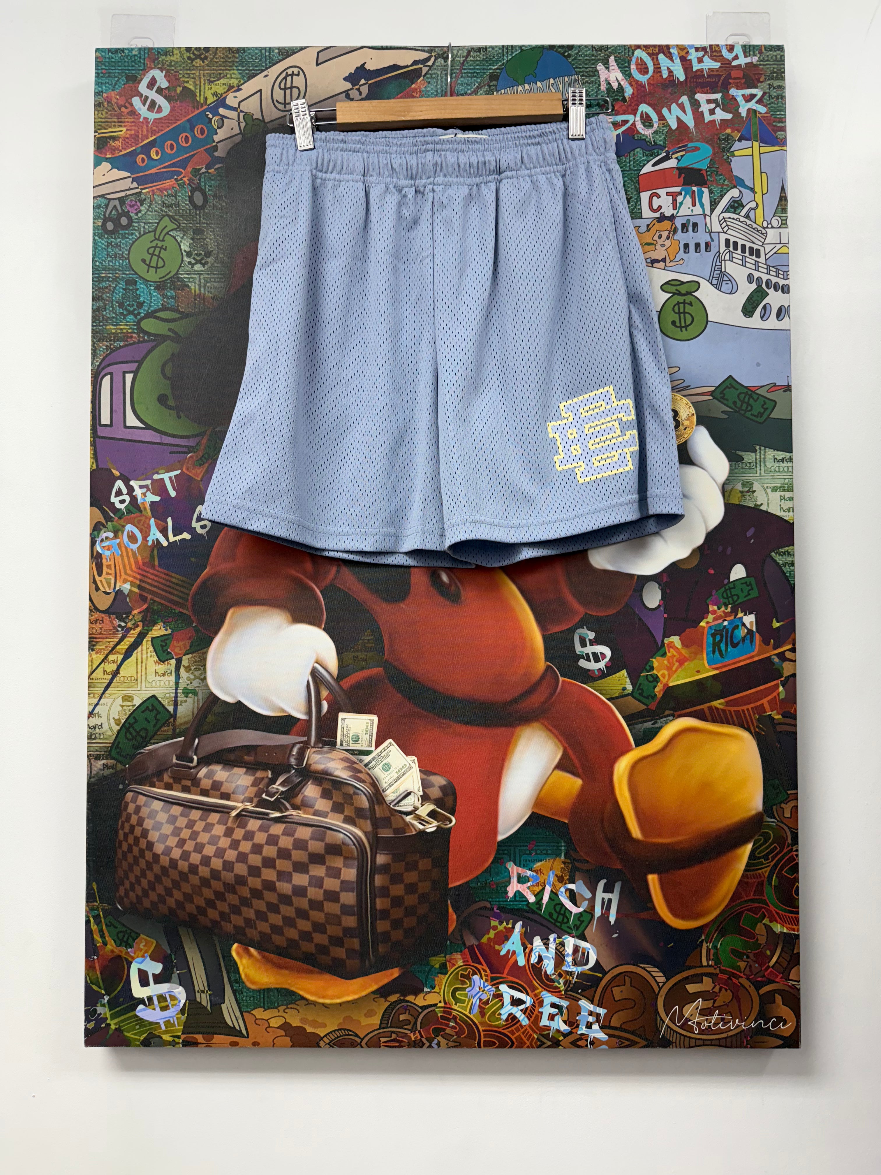 Eric Emanuel Baby Blue Cream Shorts