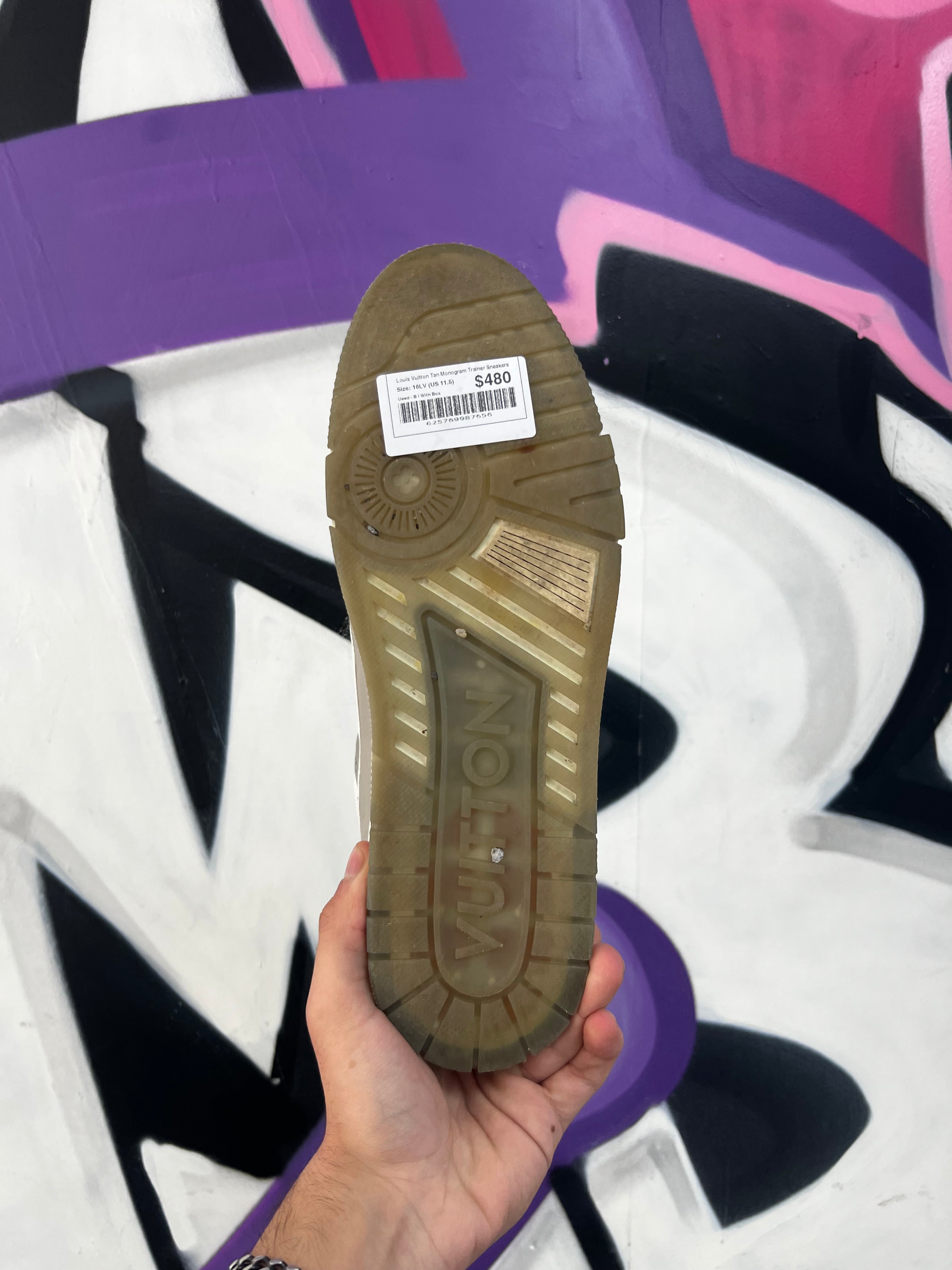 Louis Vuitton Tan Monogram Trainer Sneakers