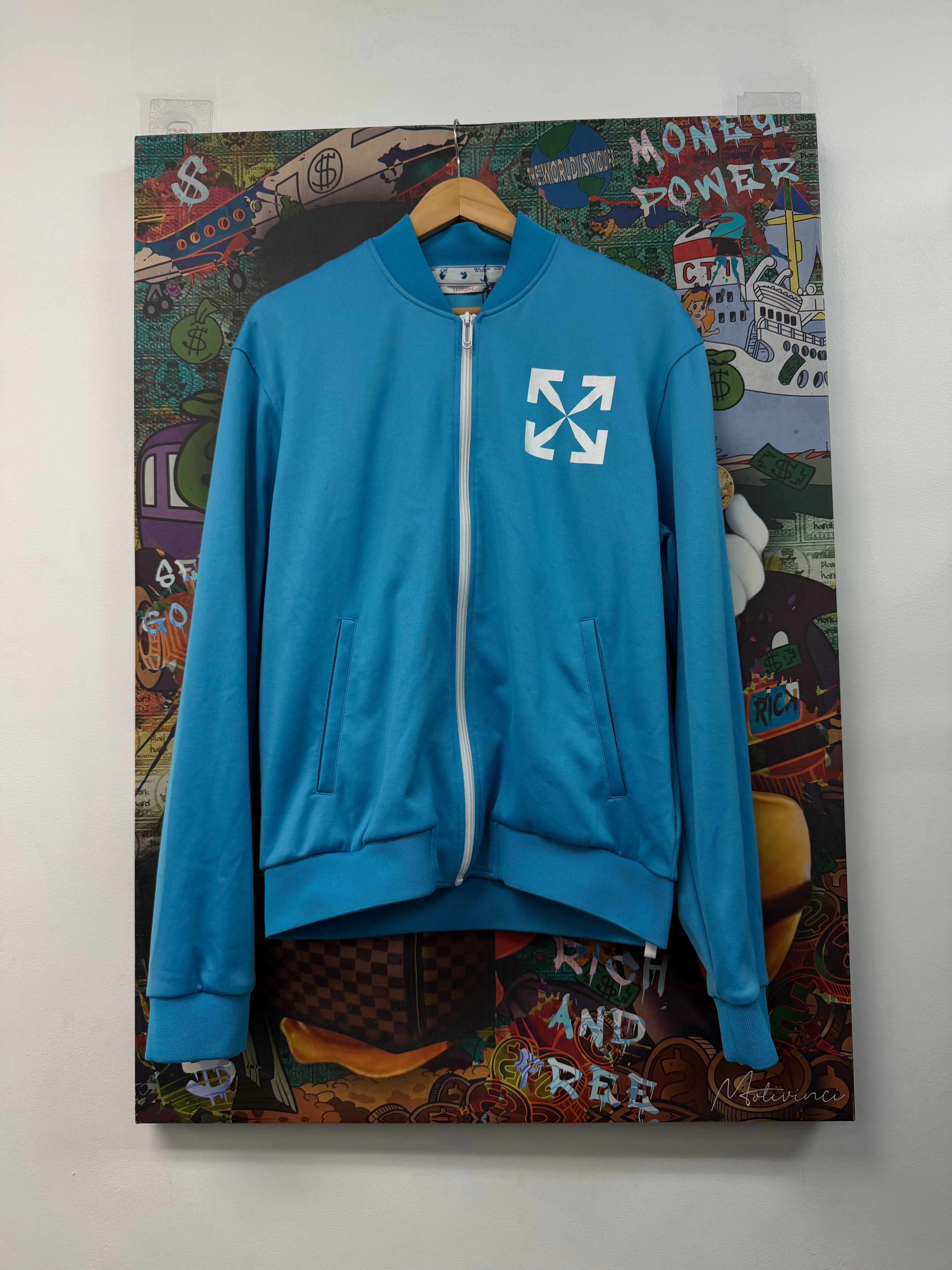 Off White Baby Blue White Arrows Track Jacket