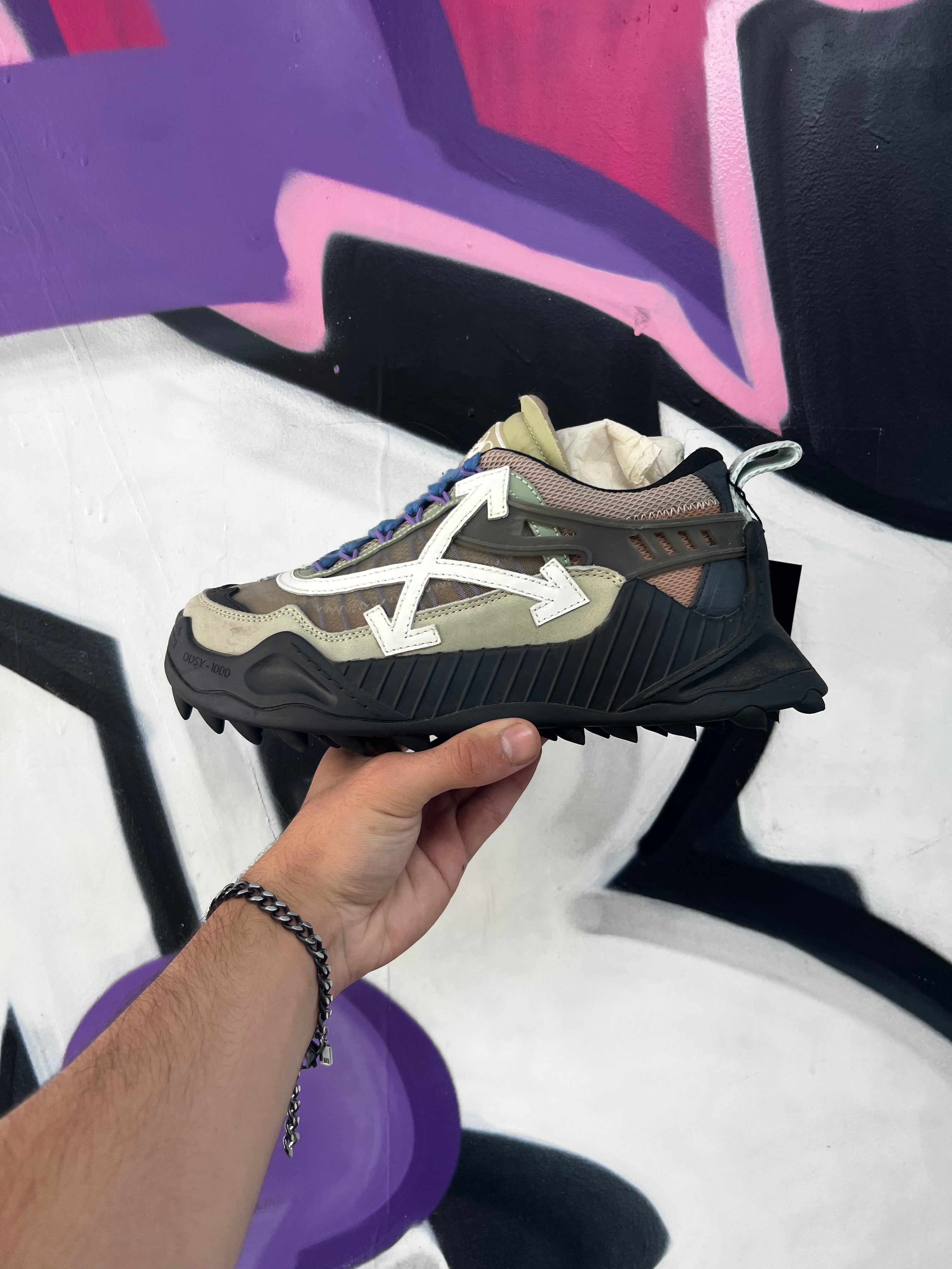 Off White Black Multi Odsy Sneakers
