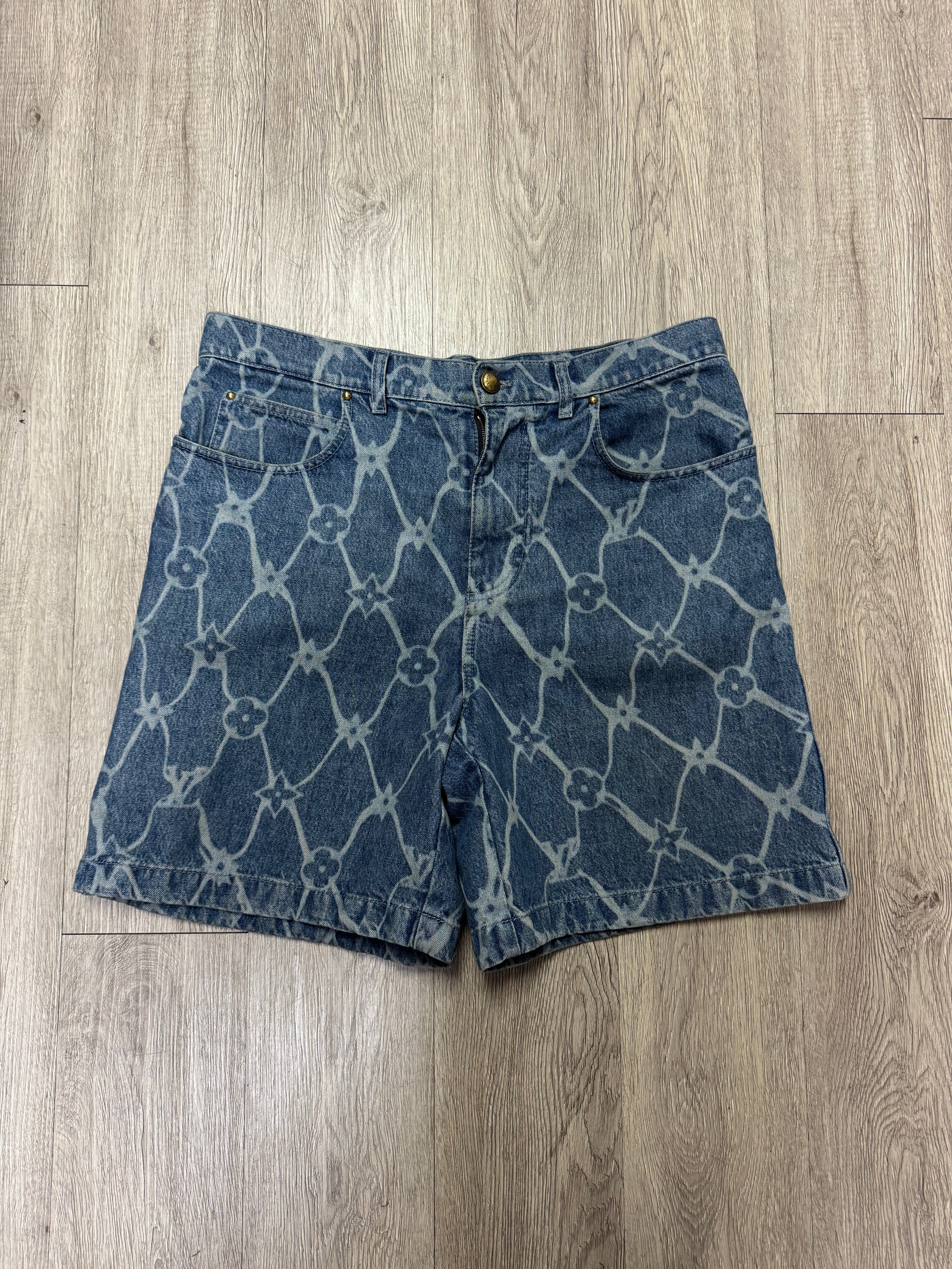 Louis Vuitton Fishnet Jean Shorts