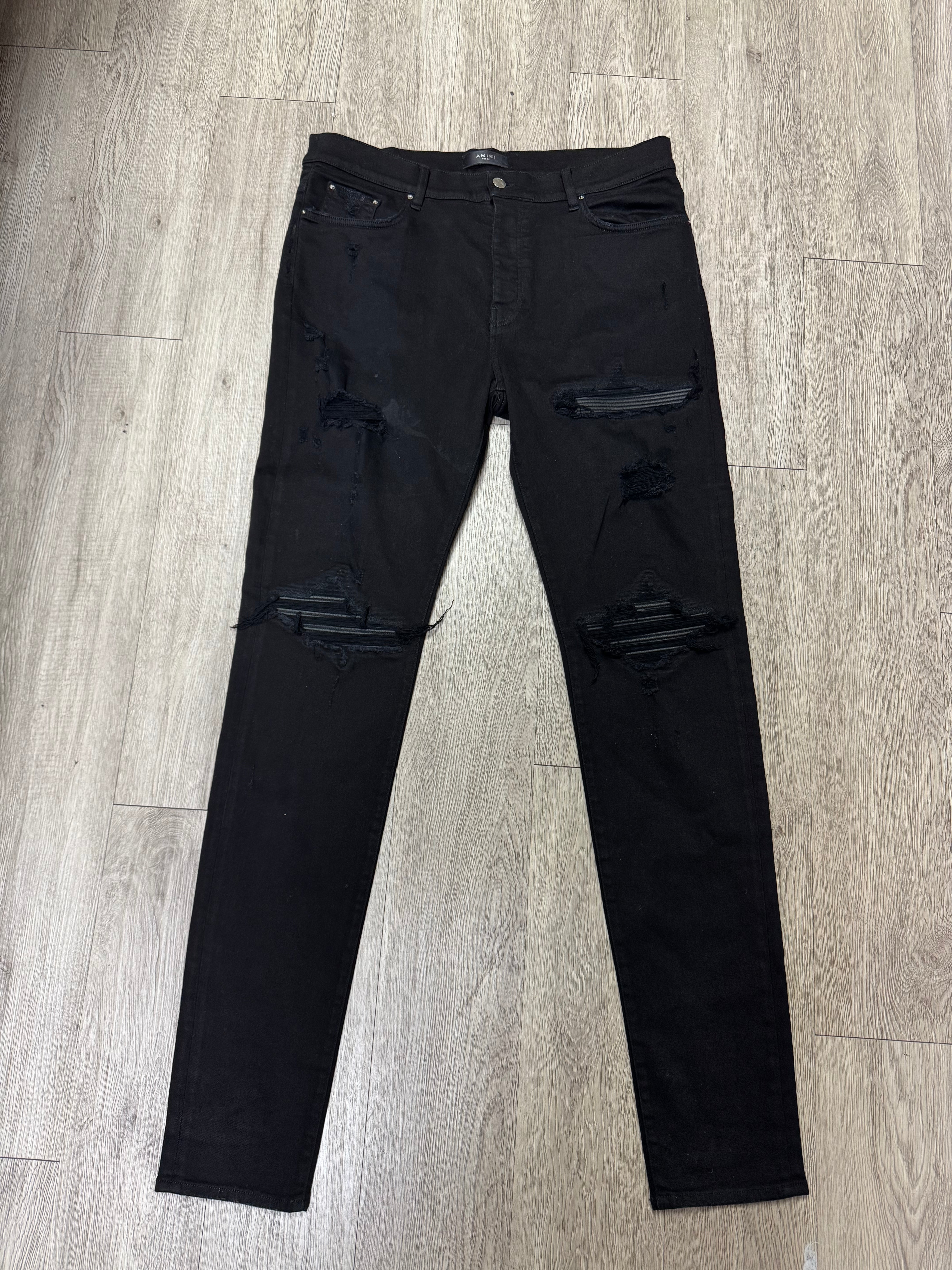 Amiri MX1 Black Black Patch Jeans