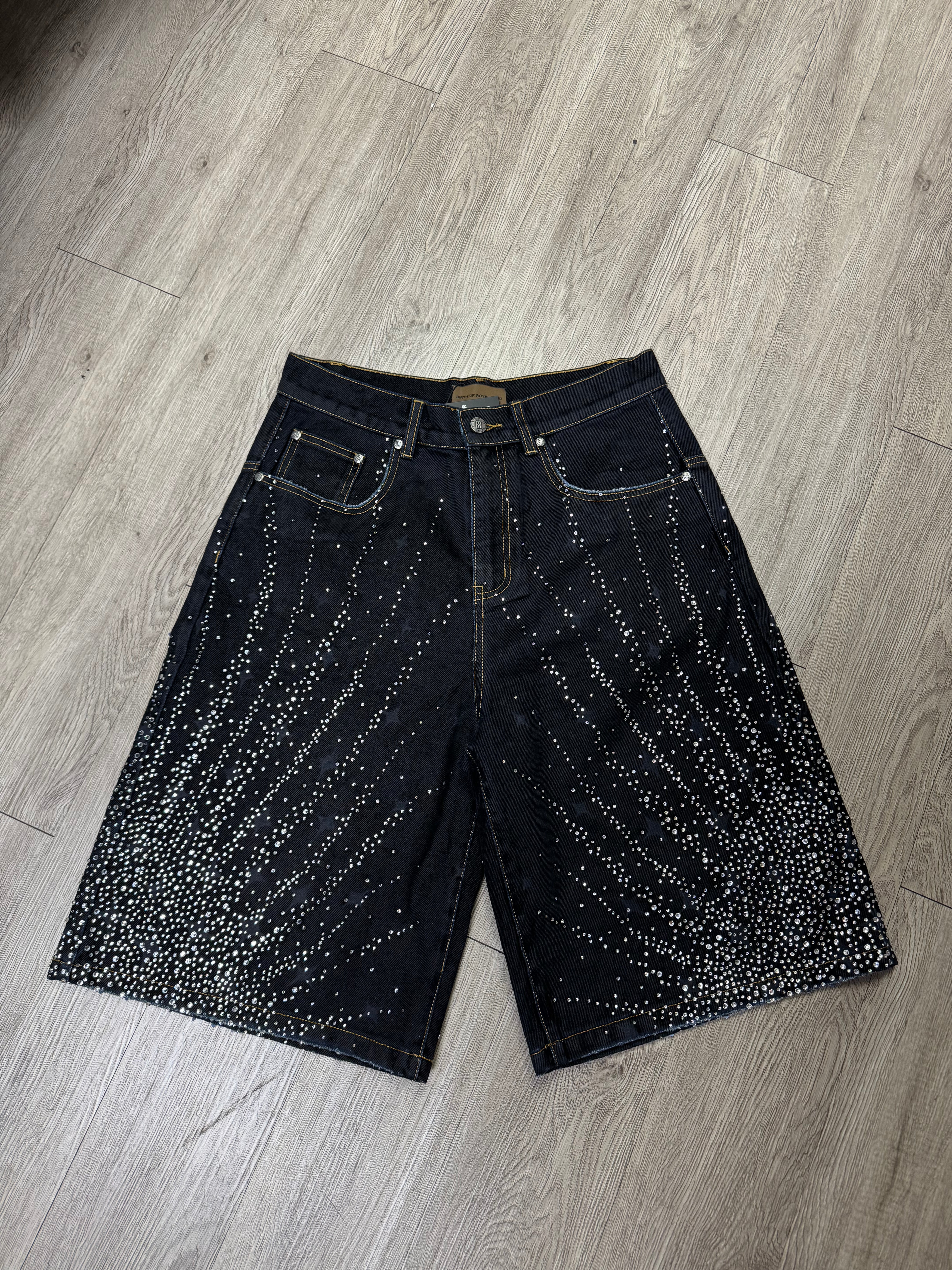 Birth Of A Royal Child Navy Interstellar Jean Shorts