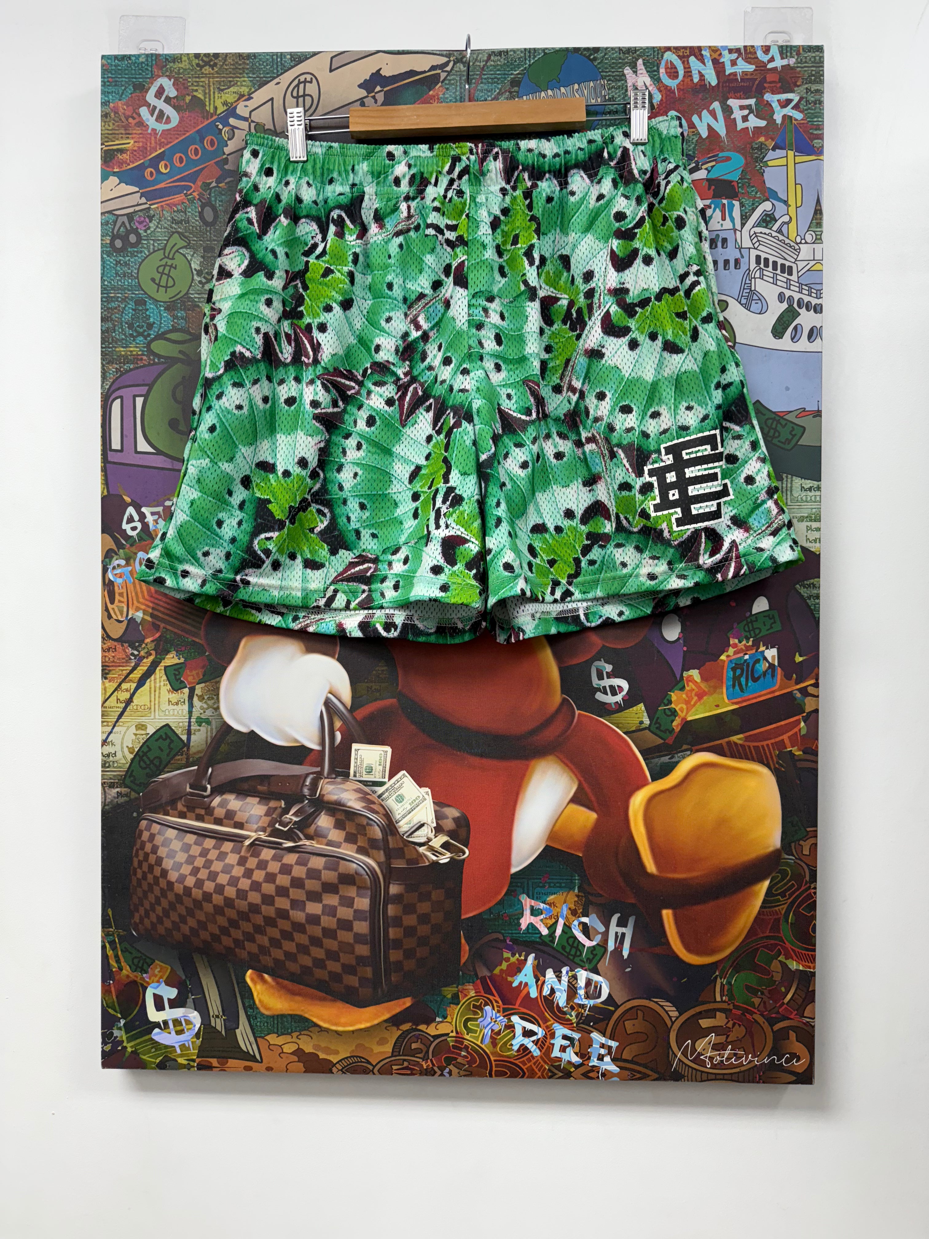 Eric Emanuel Green Butterfly Shorts