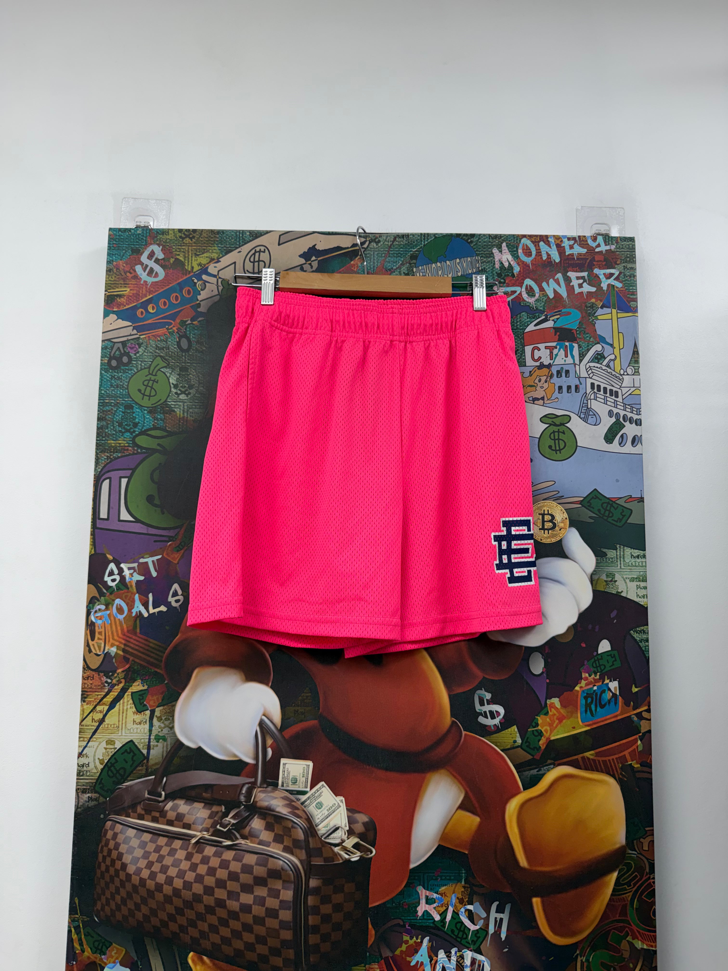 Eric Emanuel Pink Navy Shorts