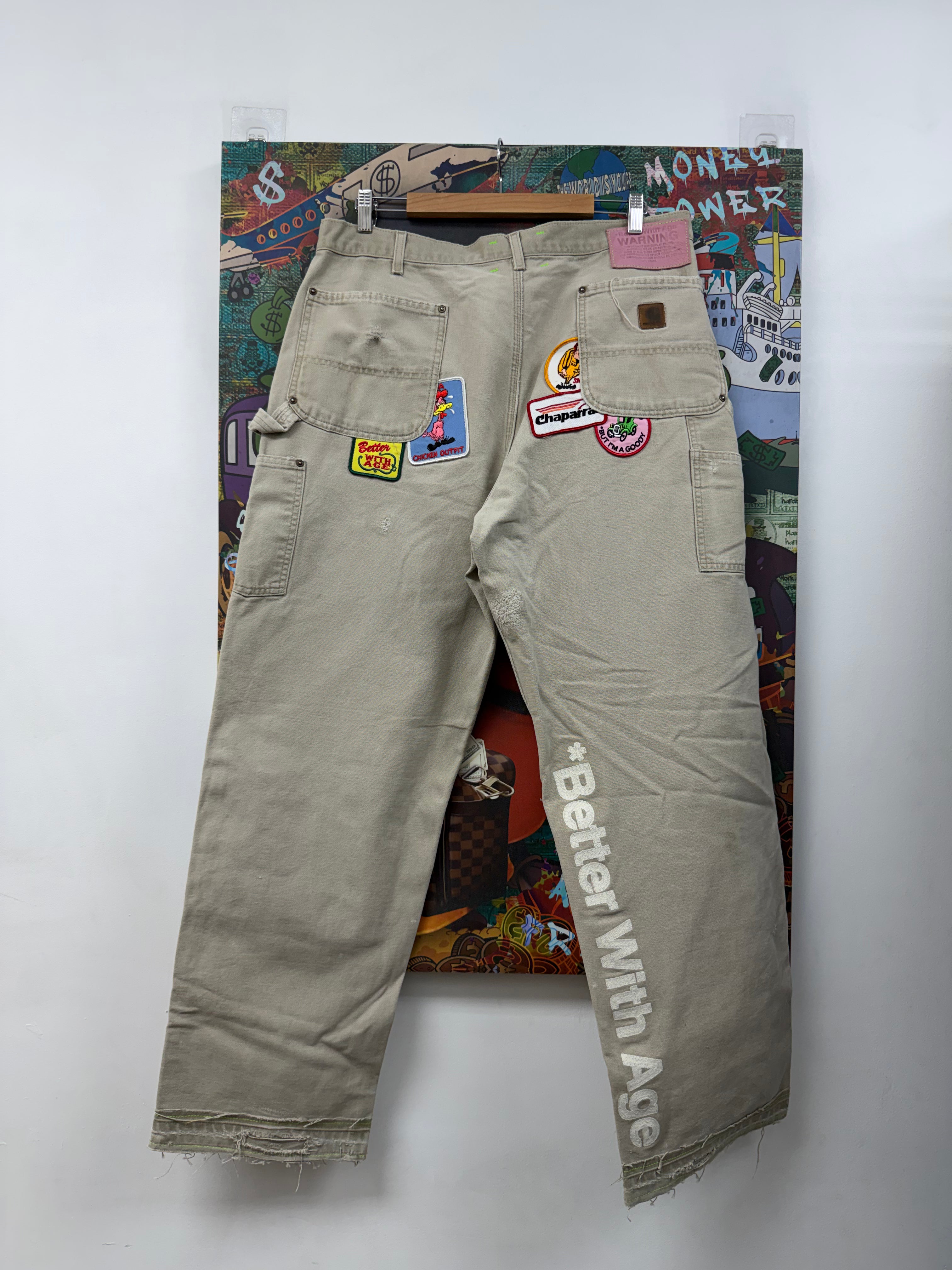 Better With Age Tan Winslow Patch Jeans