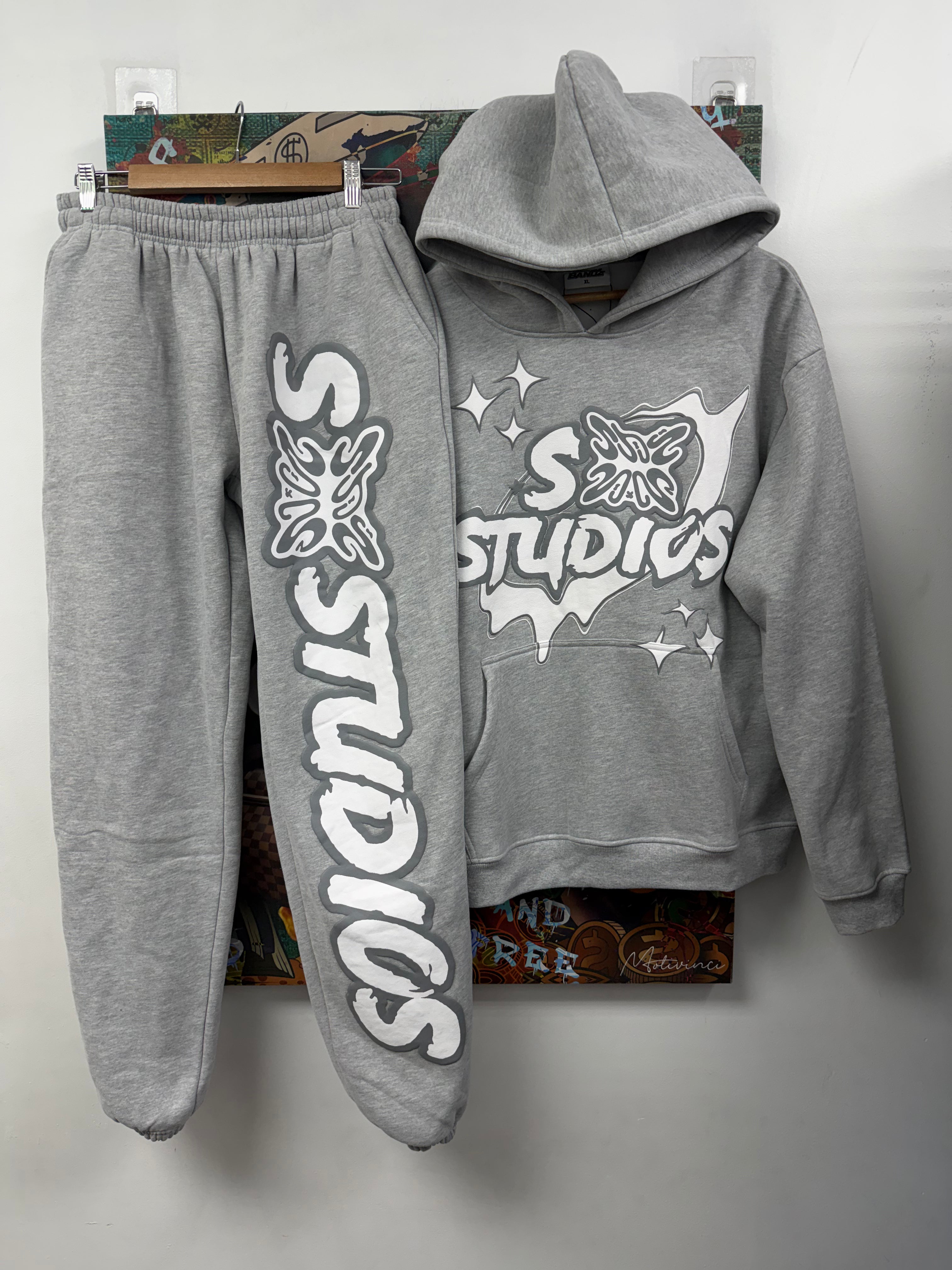 SB Studios Grey Tonal Sweatsuit