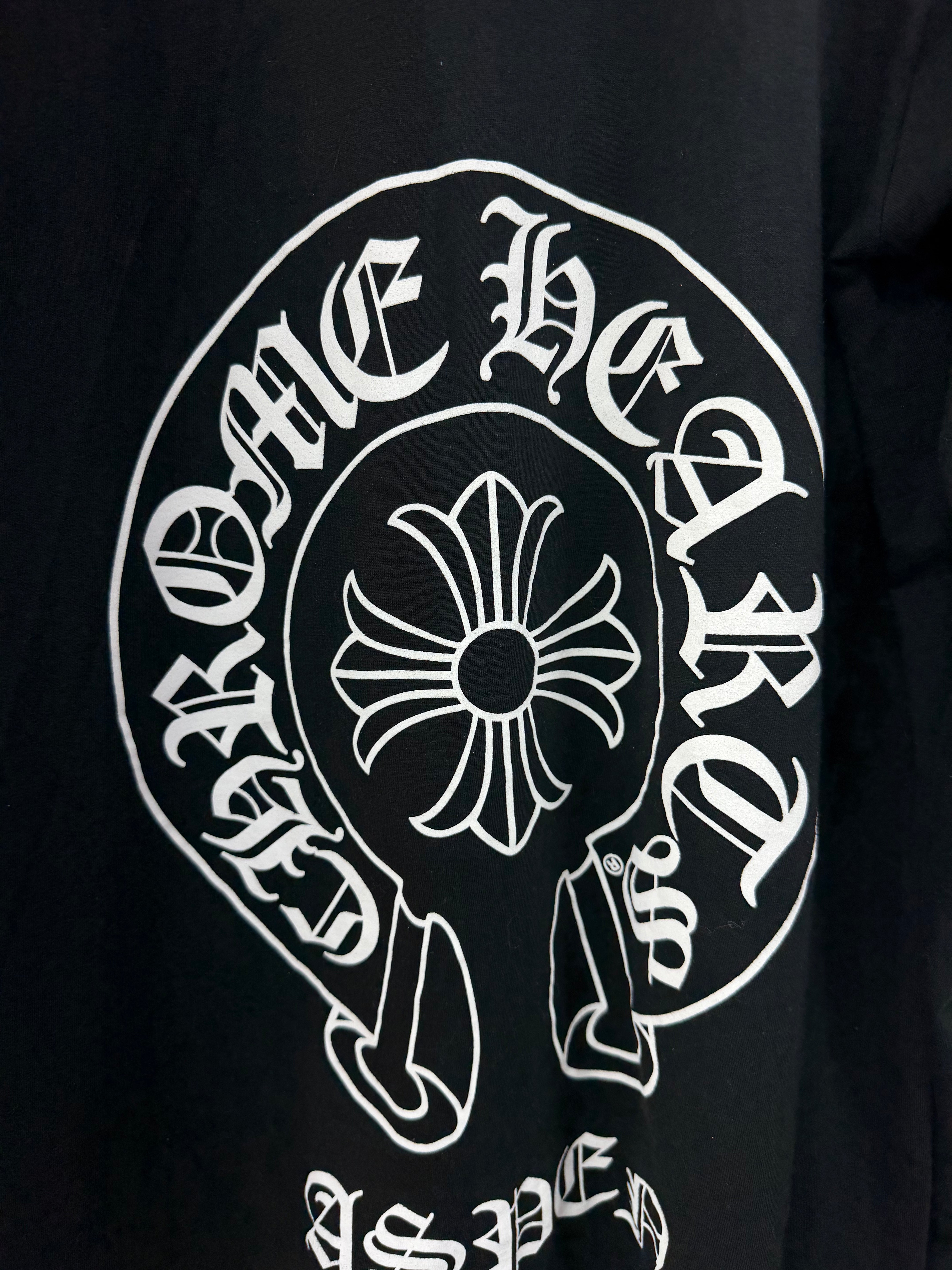 Chrome Hearts Black Floral Horseshoe Aspen Long Sleeve