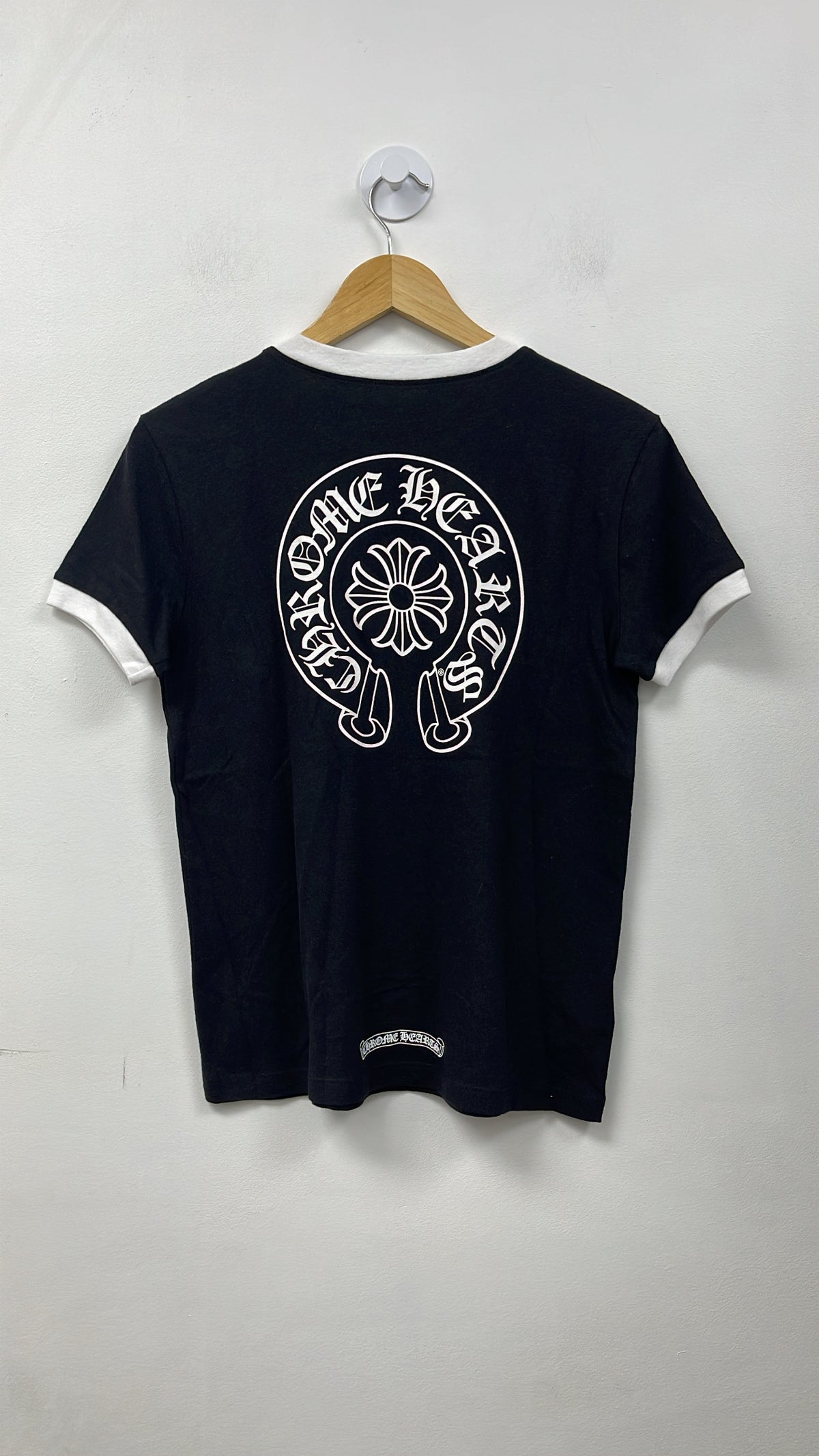 Chrome Hearts Black White Horseshoe Ringer Tee