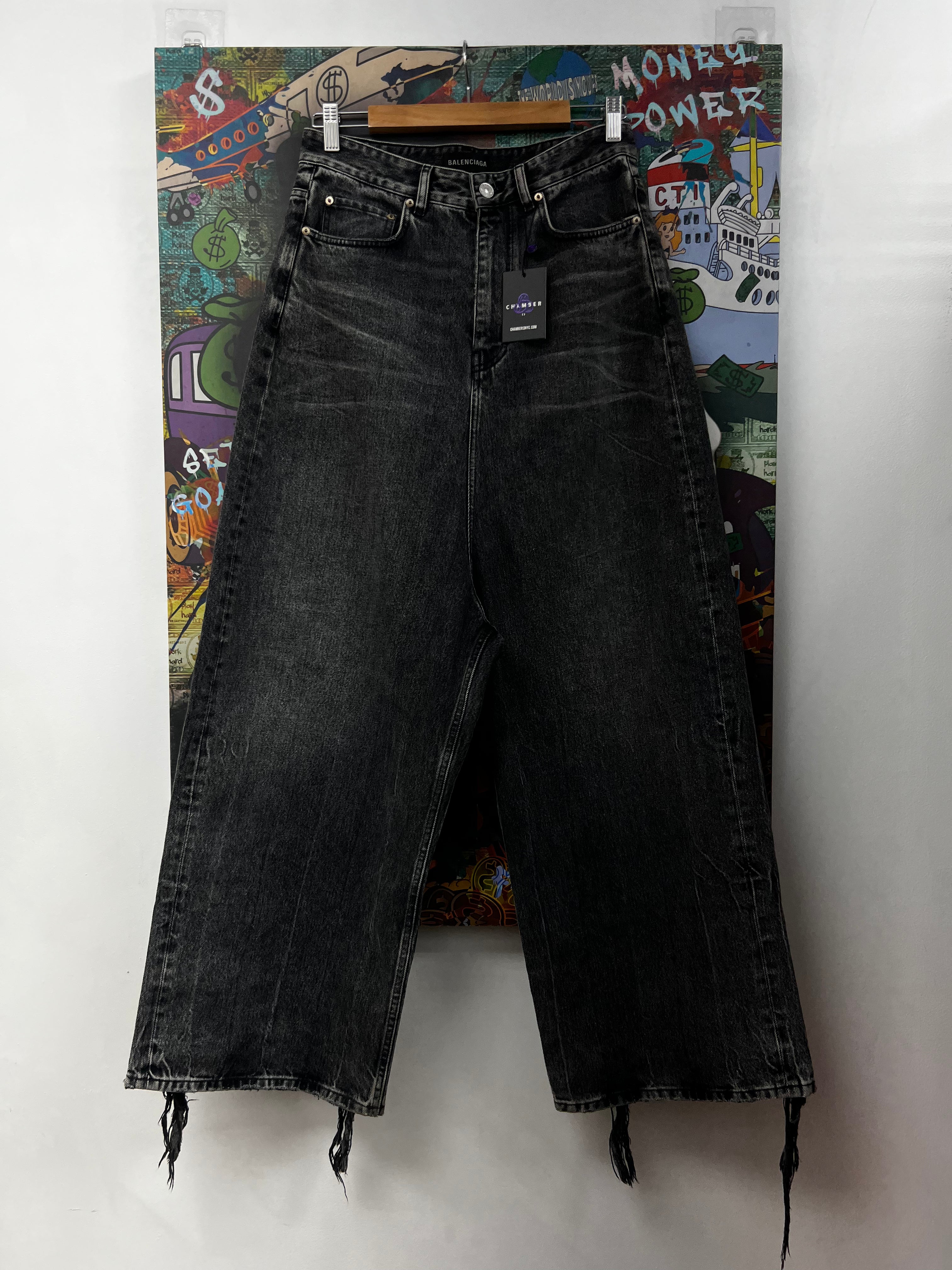 Balenciaga Black Wash Baggy Jeans