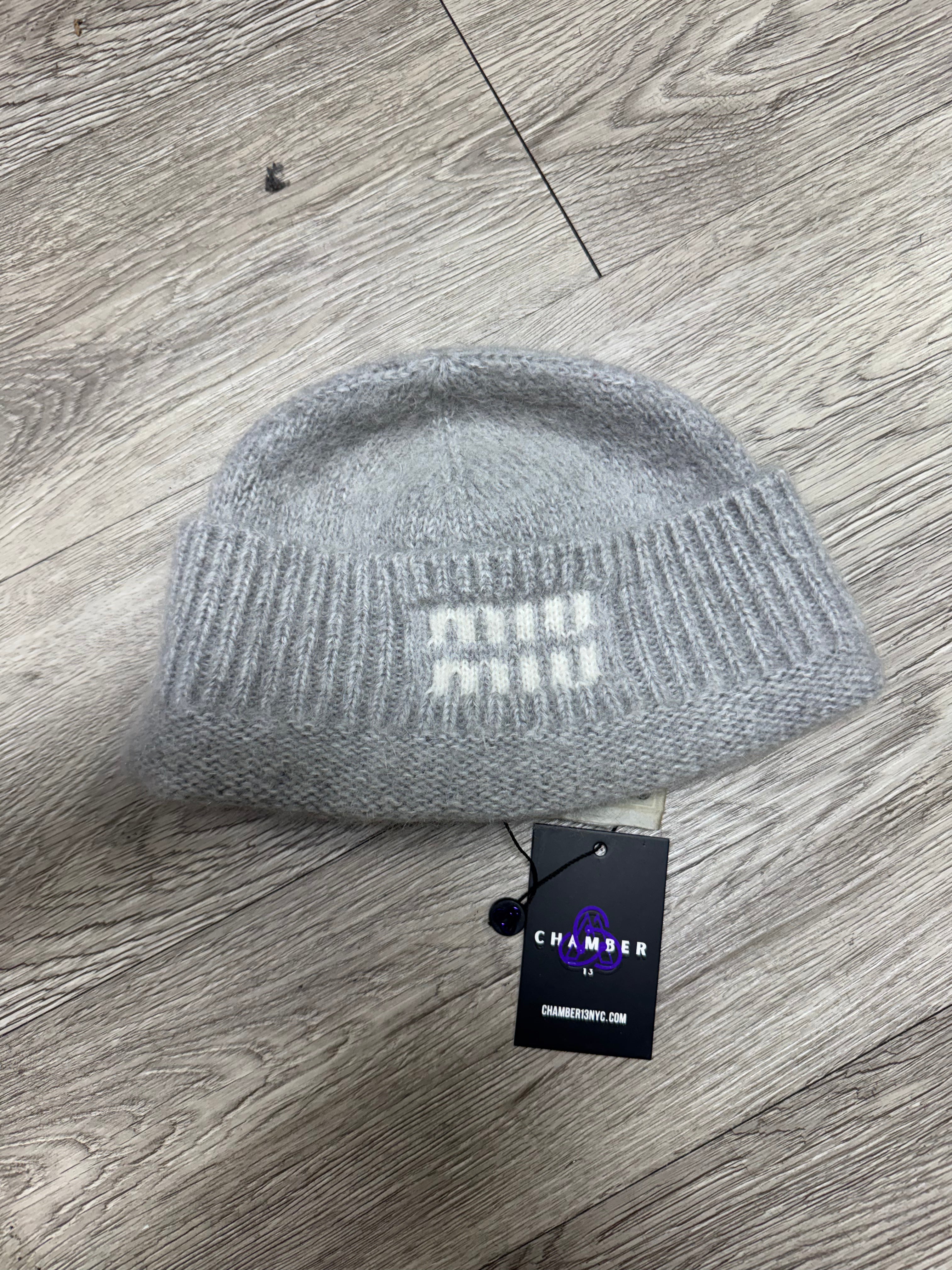 Miu Miu Grey White Cashmere Beanie