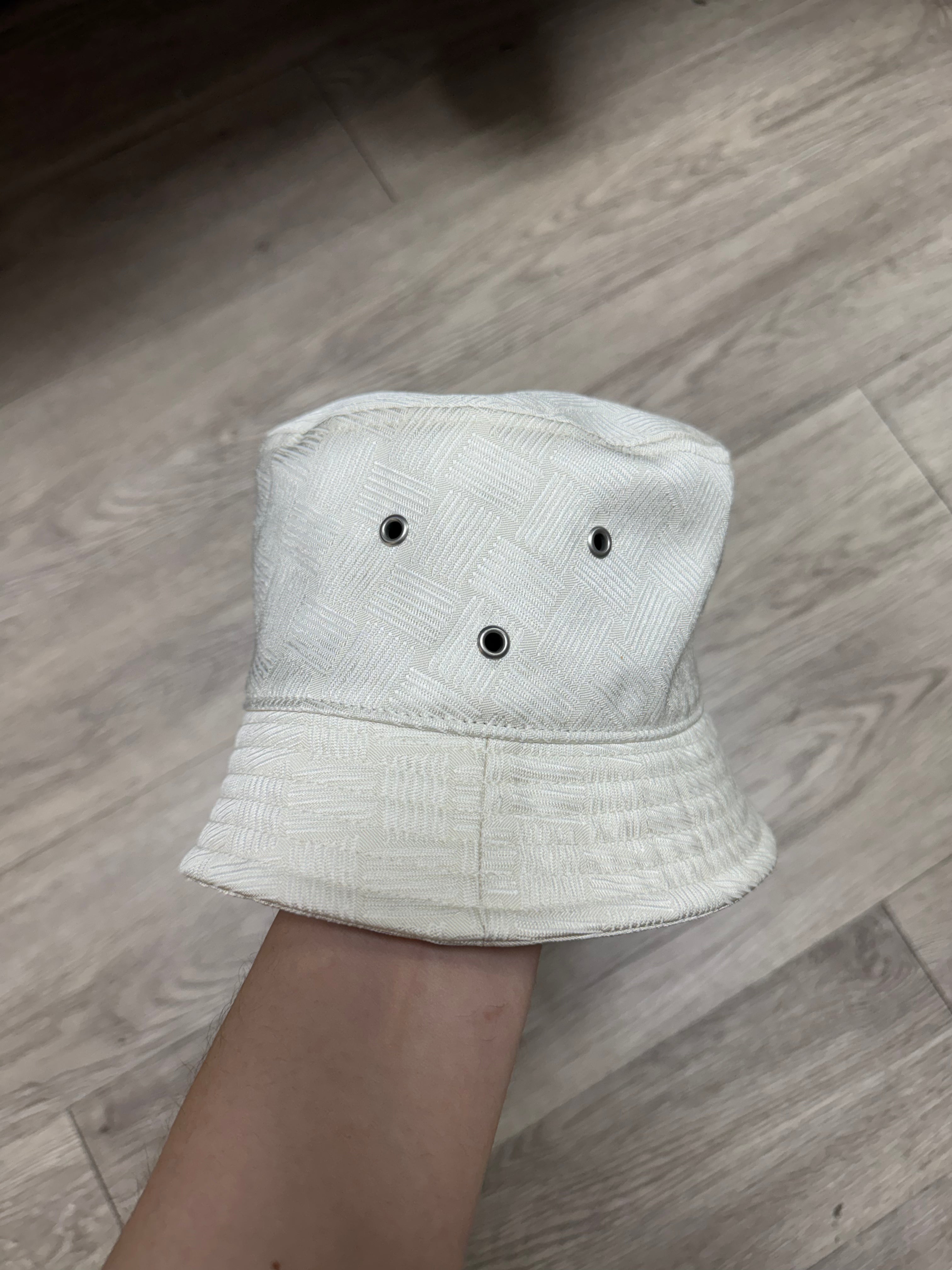 Bottega Veneta Tan Intreccio Jacquard Nylon Bucket Bucket Hat