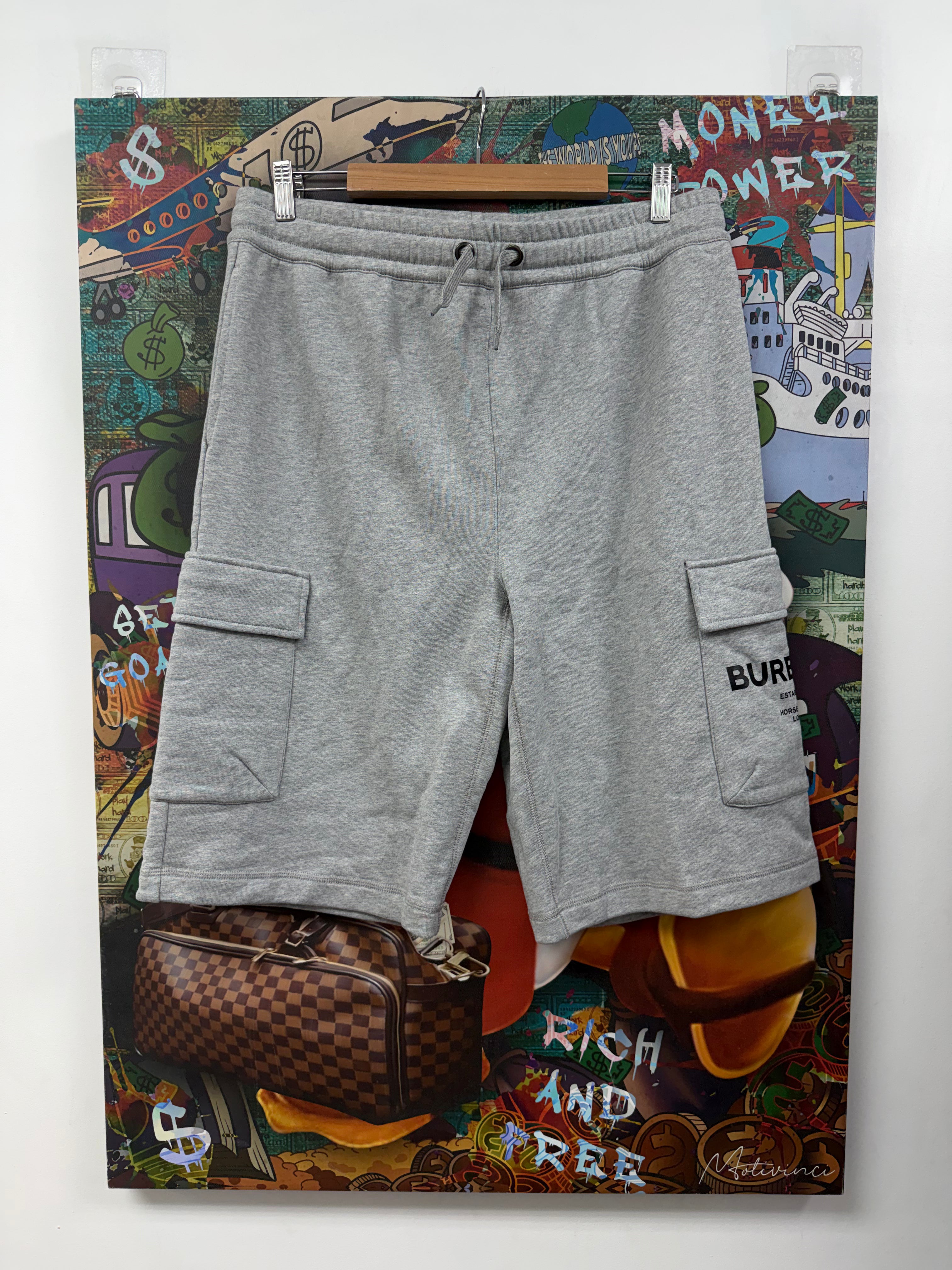 Burberry Grey Cargo Sweat Shorts