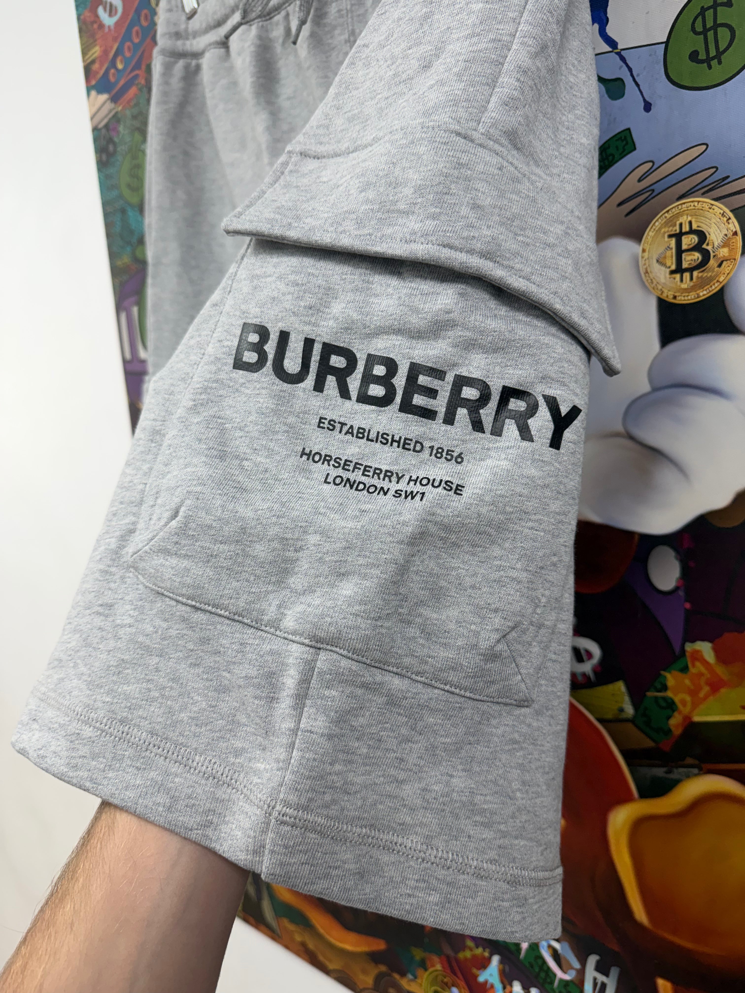Burberry Grey Cargo Sweat Shorts