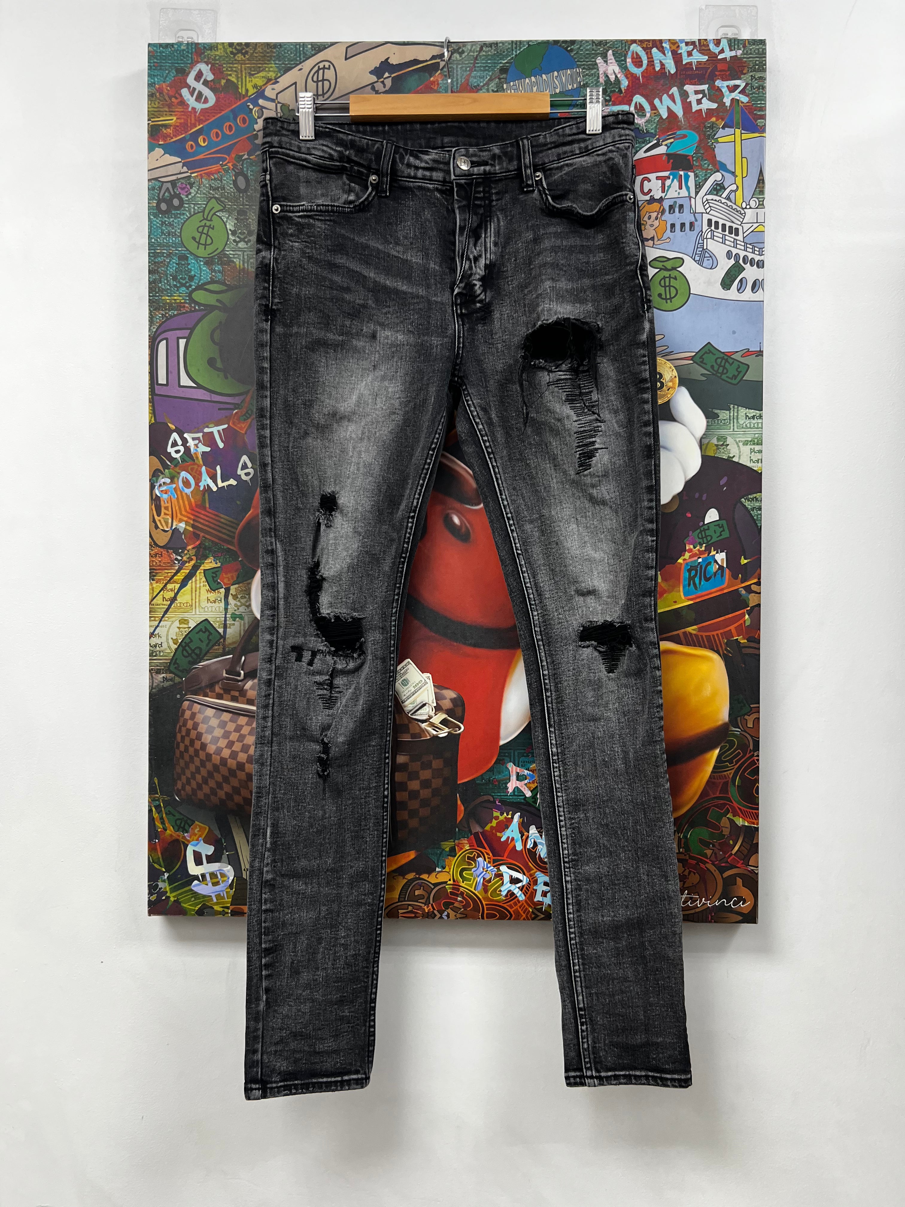 Ksubi Black Wash Ripped Jeans