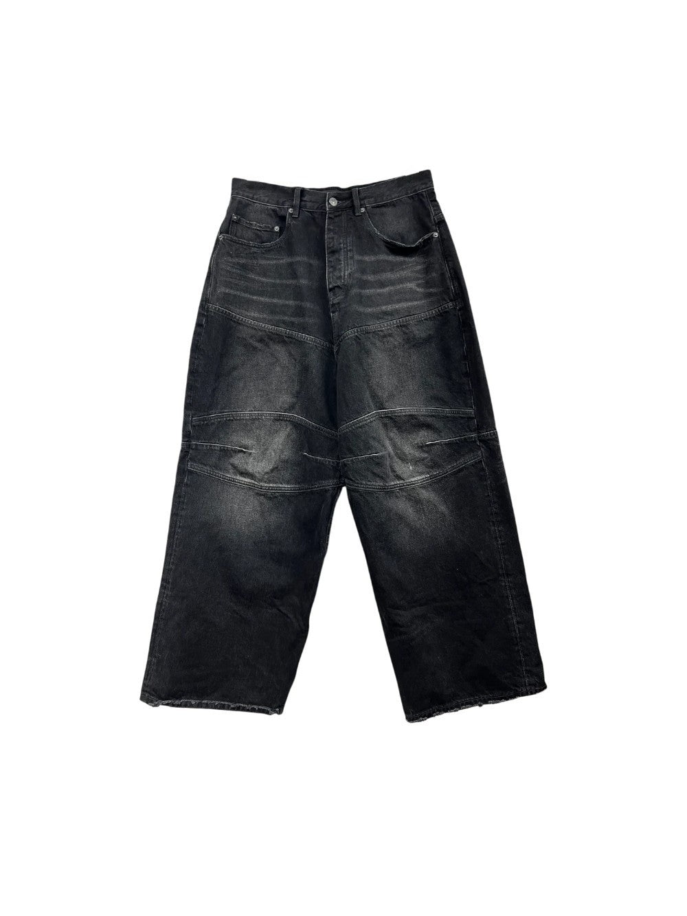 Balenciaga Relief Stitching Black Jeans