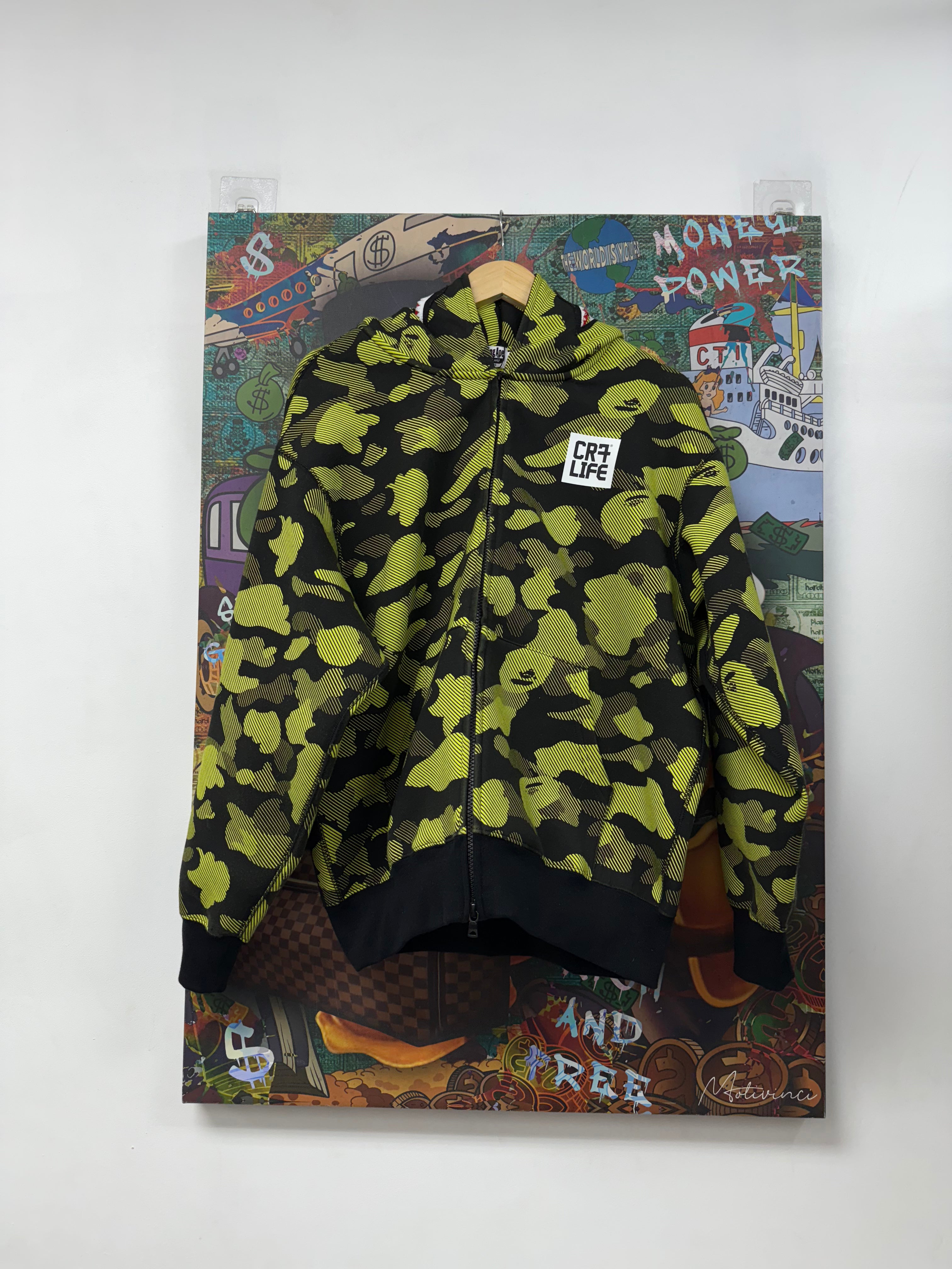 BAPE Black Neon CR7 Shark Zip Up