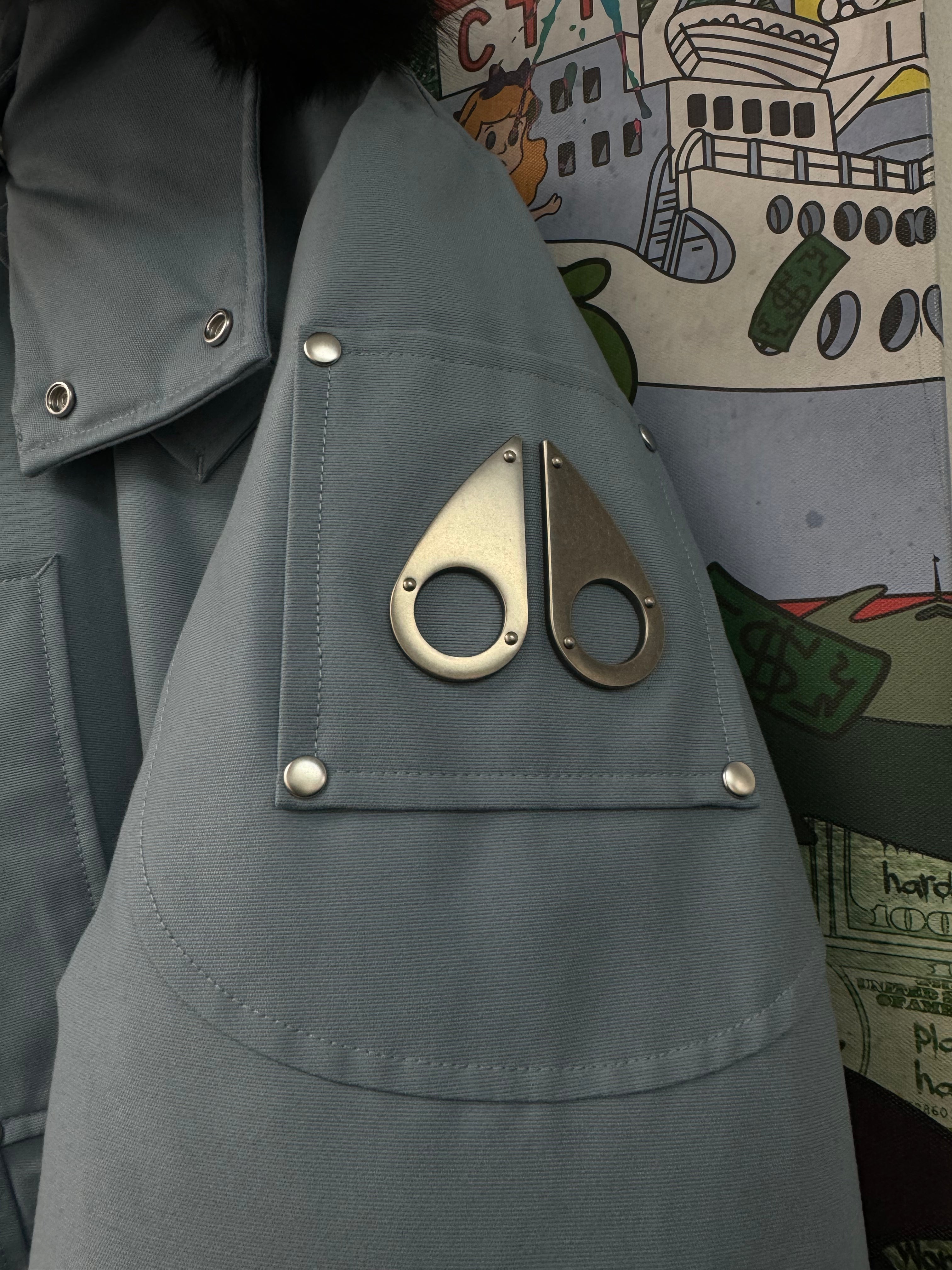 Moose Knuckles Babystone Ballistic Bomber Jacket