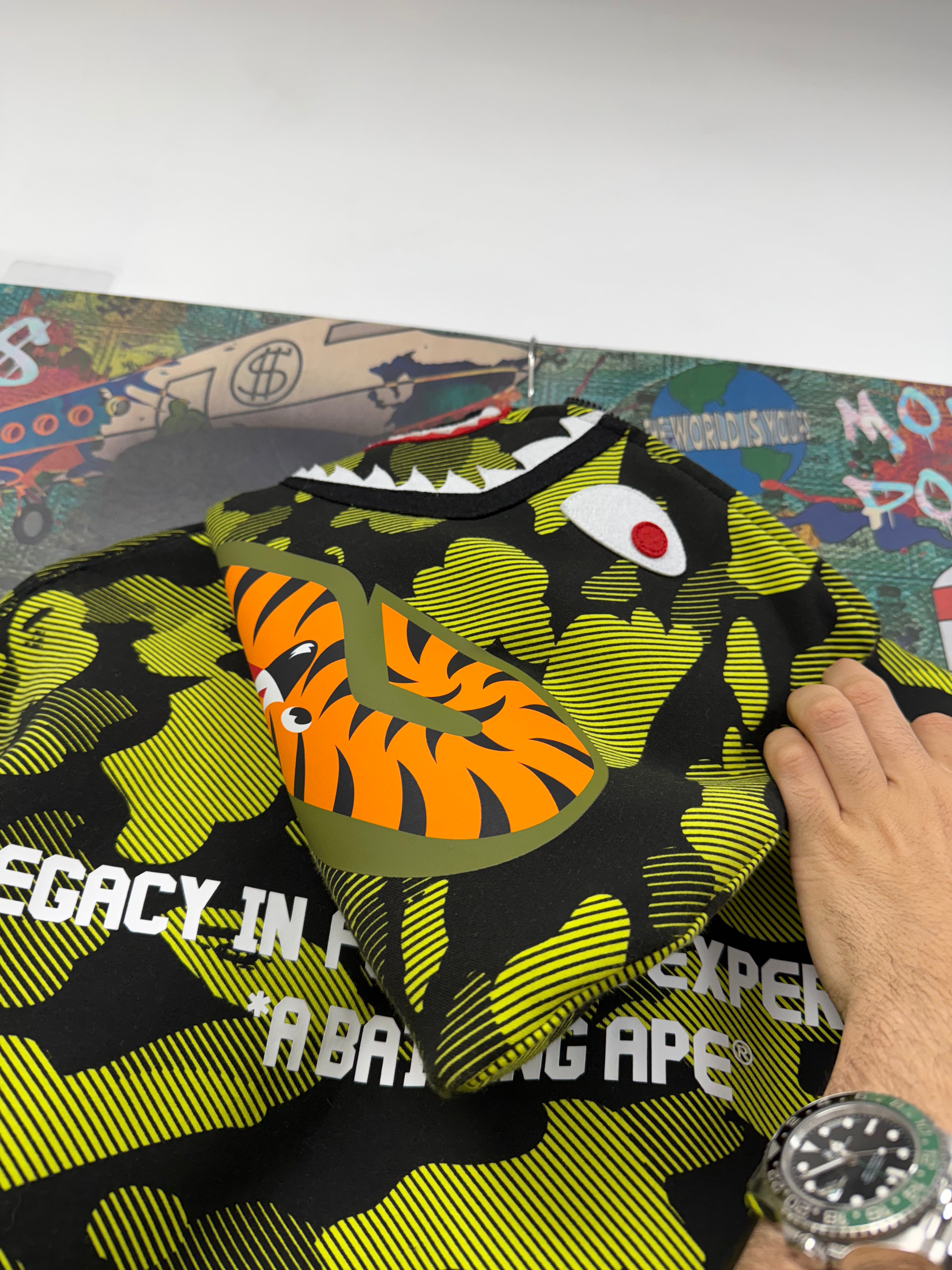 BAPE Black Neon CR7 Shark Zip Up
