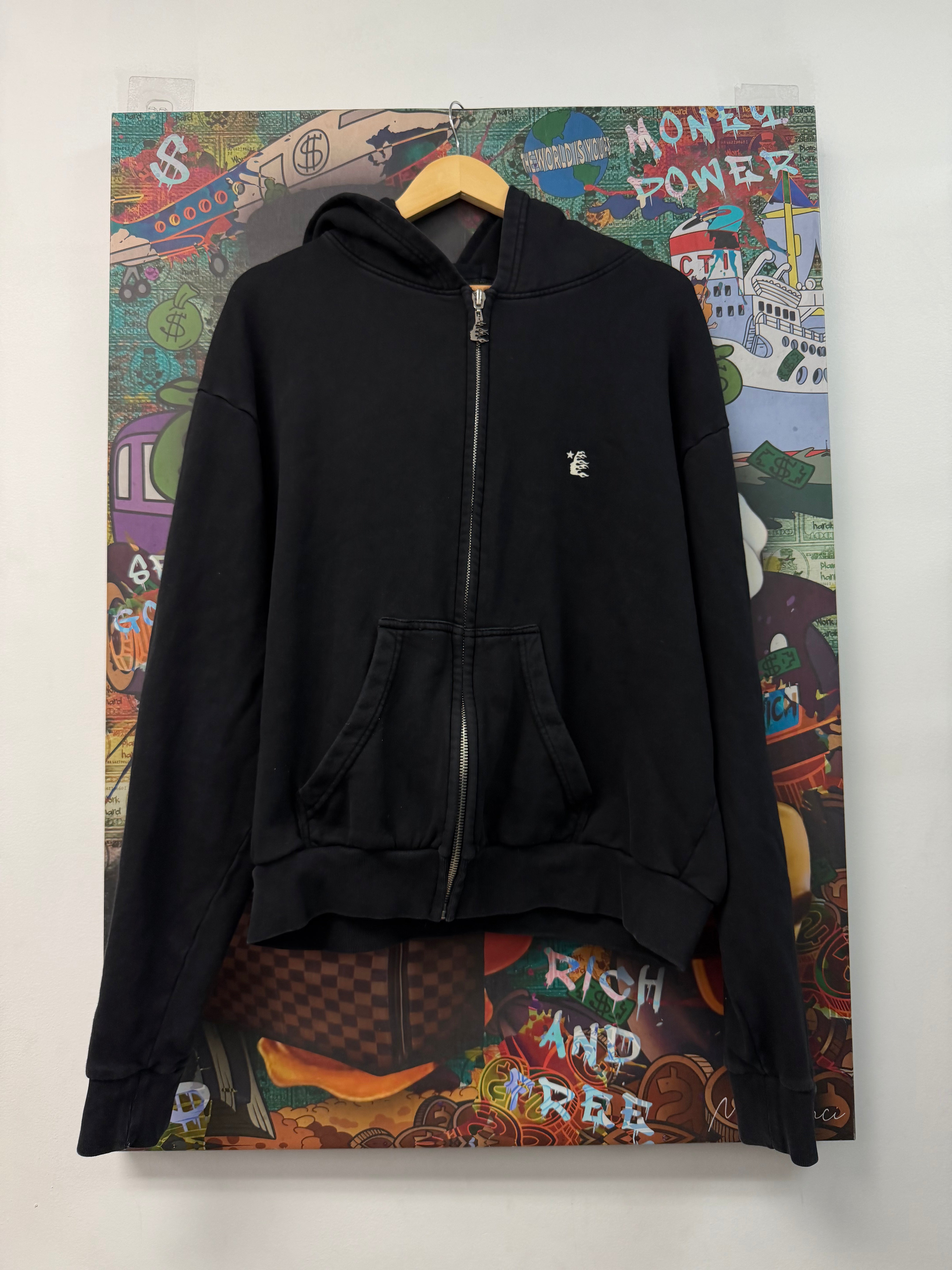 Hellstar Black Classic Logo Zip Up