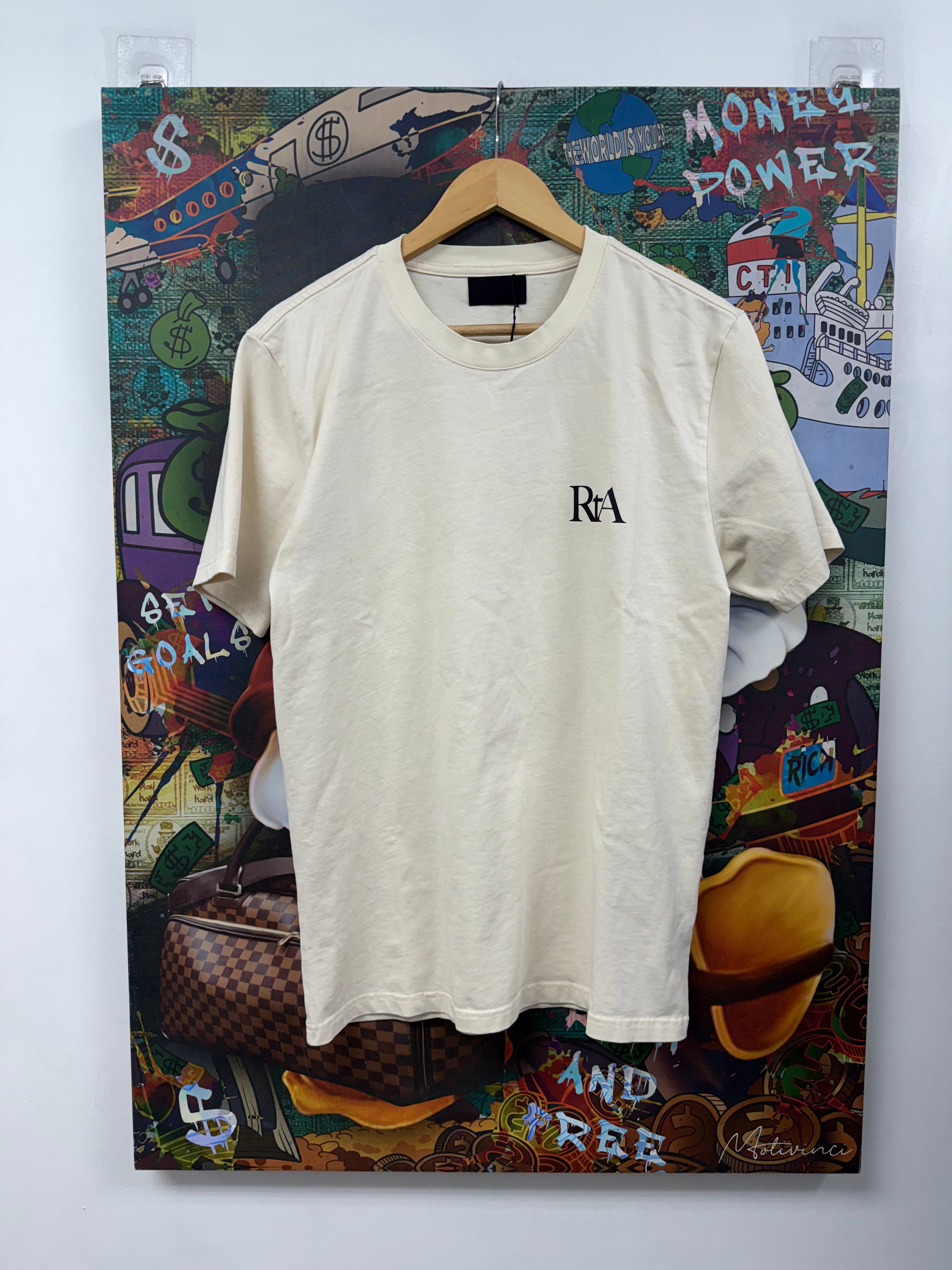 RTA Black Cream Logo Tee