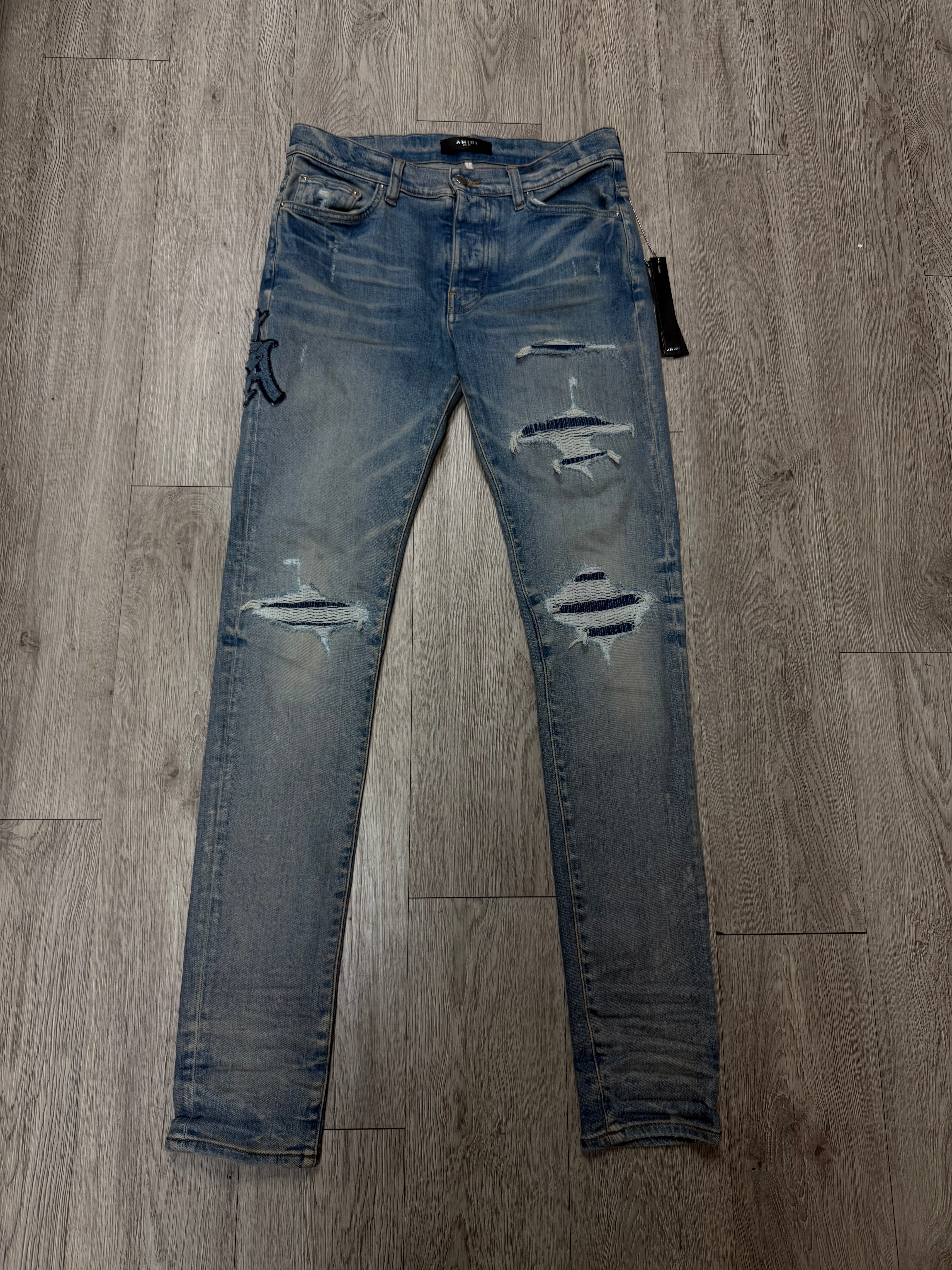 Amiri MA Varsity Repair Jeans