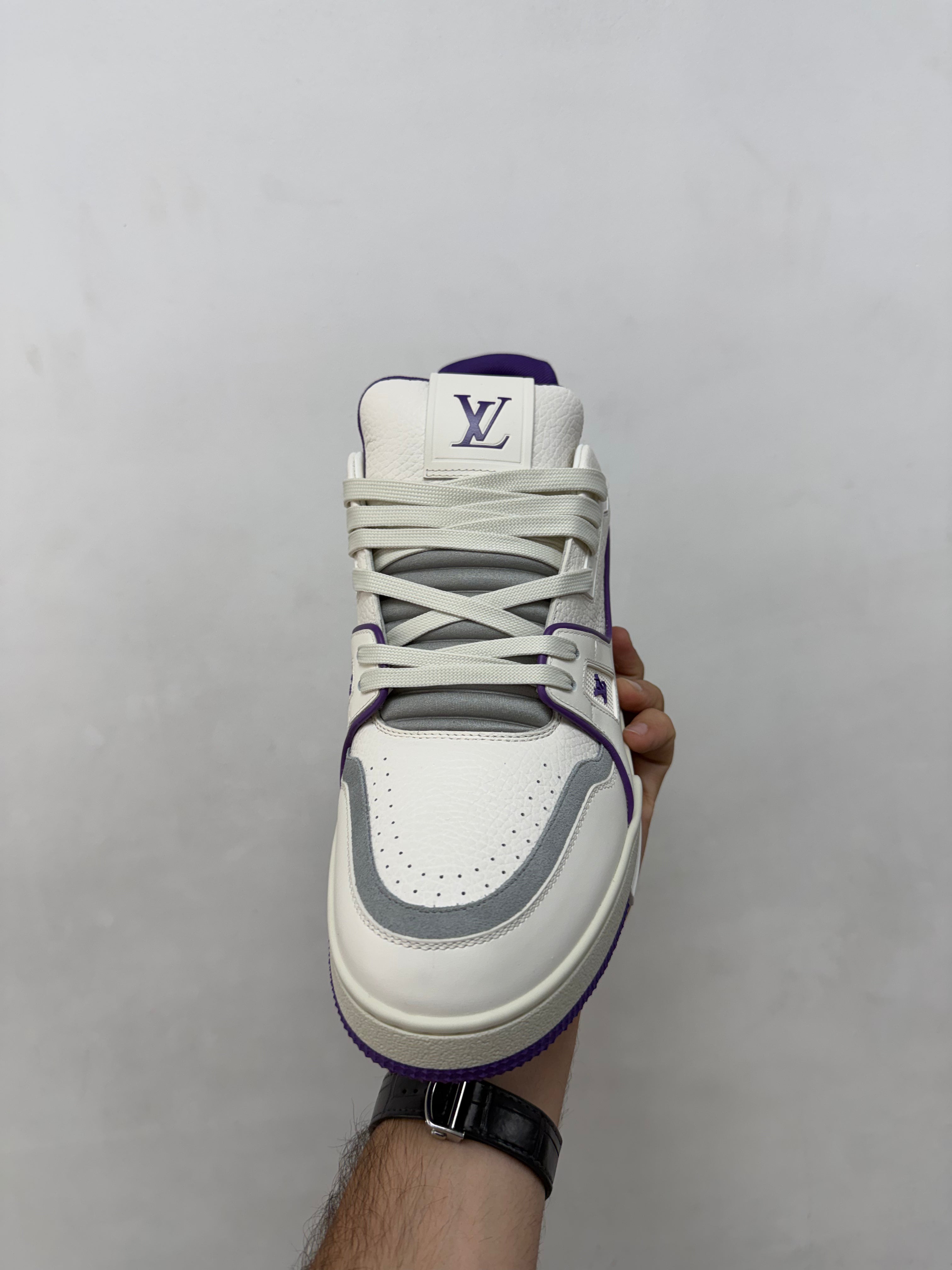 Louis Vuitton White Purple #54 Trainer Sneakers