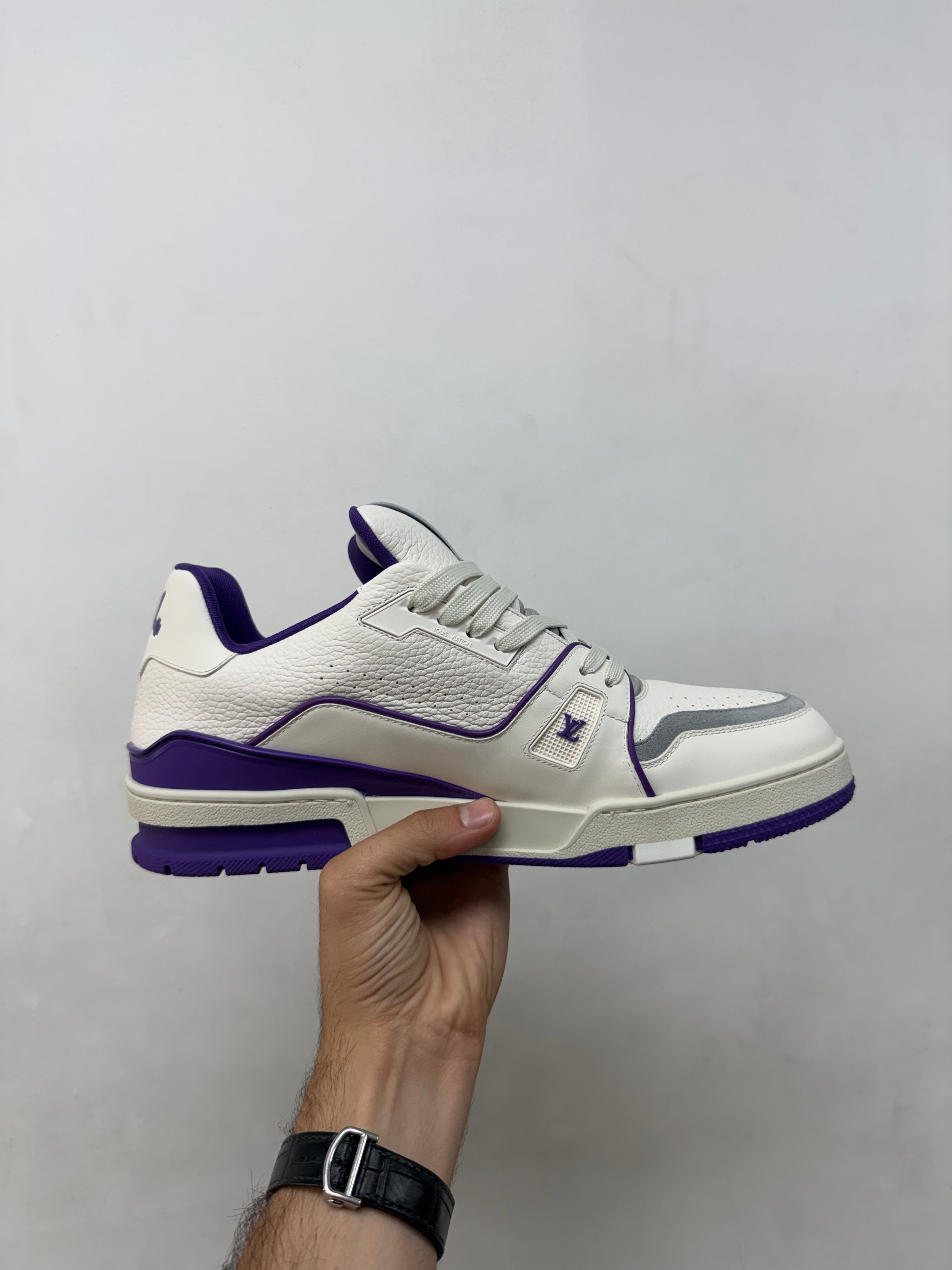 Louis Vuitton White Purple #54 Trainer Sneakers