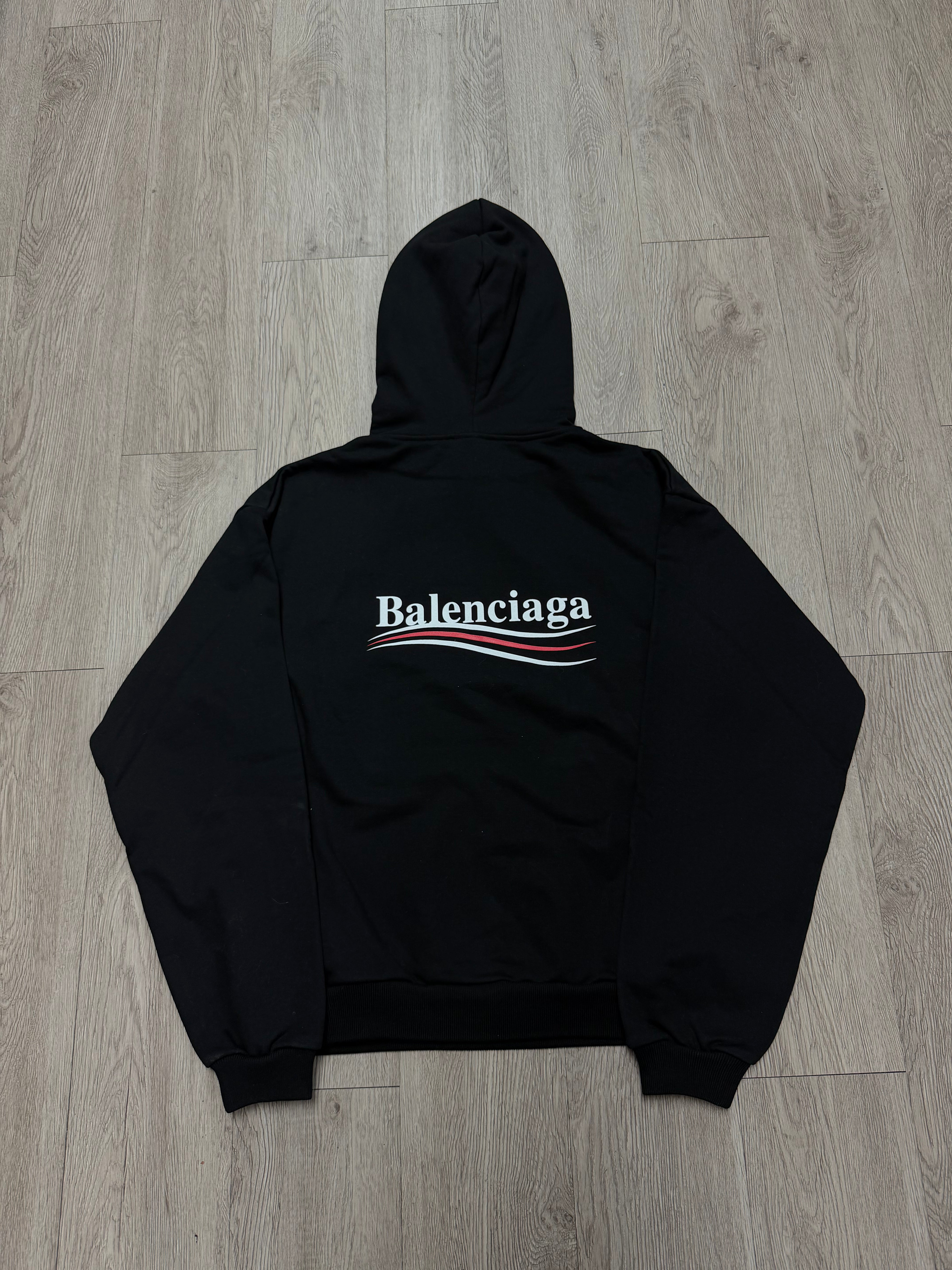 Balenciaga Black Campaign Logo Hoodie
