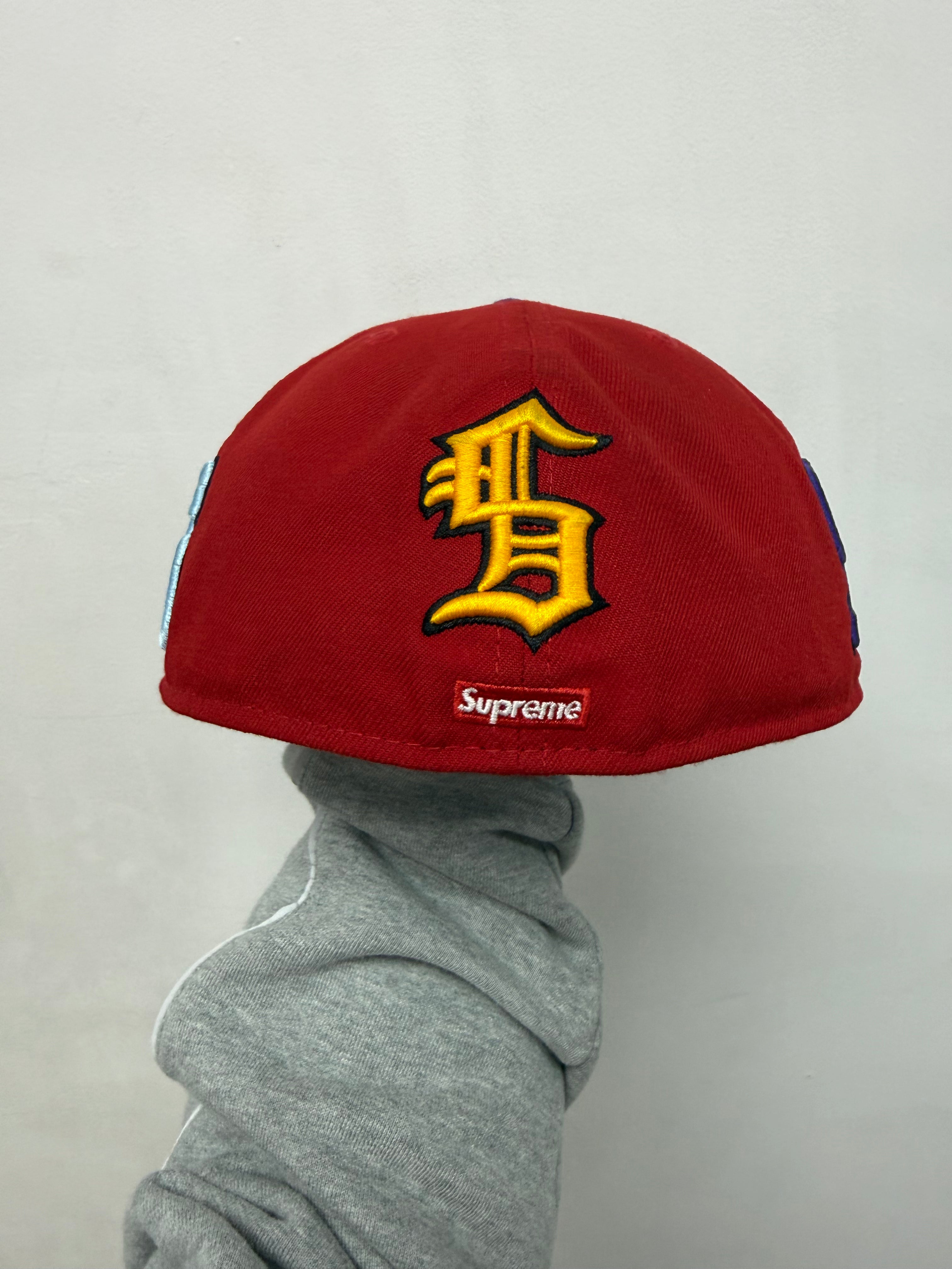 Supreme Red Embroidered Multi S Logo Fitted Hat